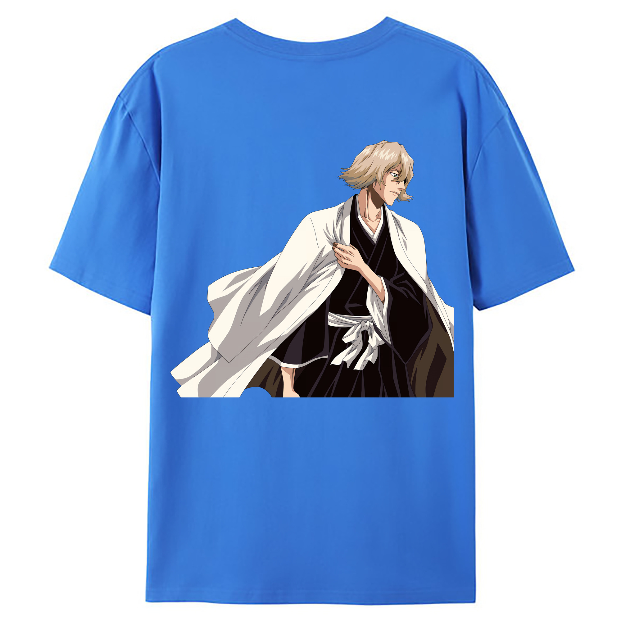 （画像用） "ブリーチ 浦原 喜助（うらはら きすけ） BLEACH Urahara Kisuke " 綿100％ メンズ半袖Tシャツ（バックプリント） 通気性