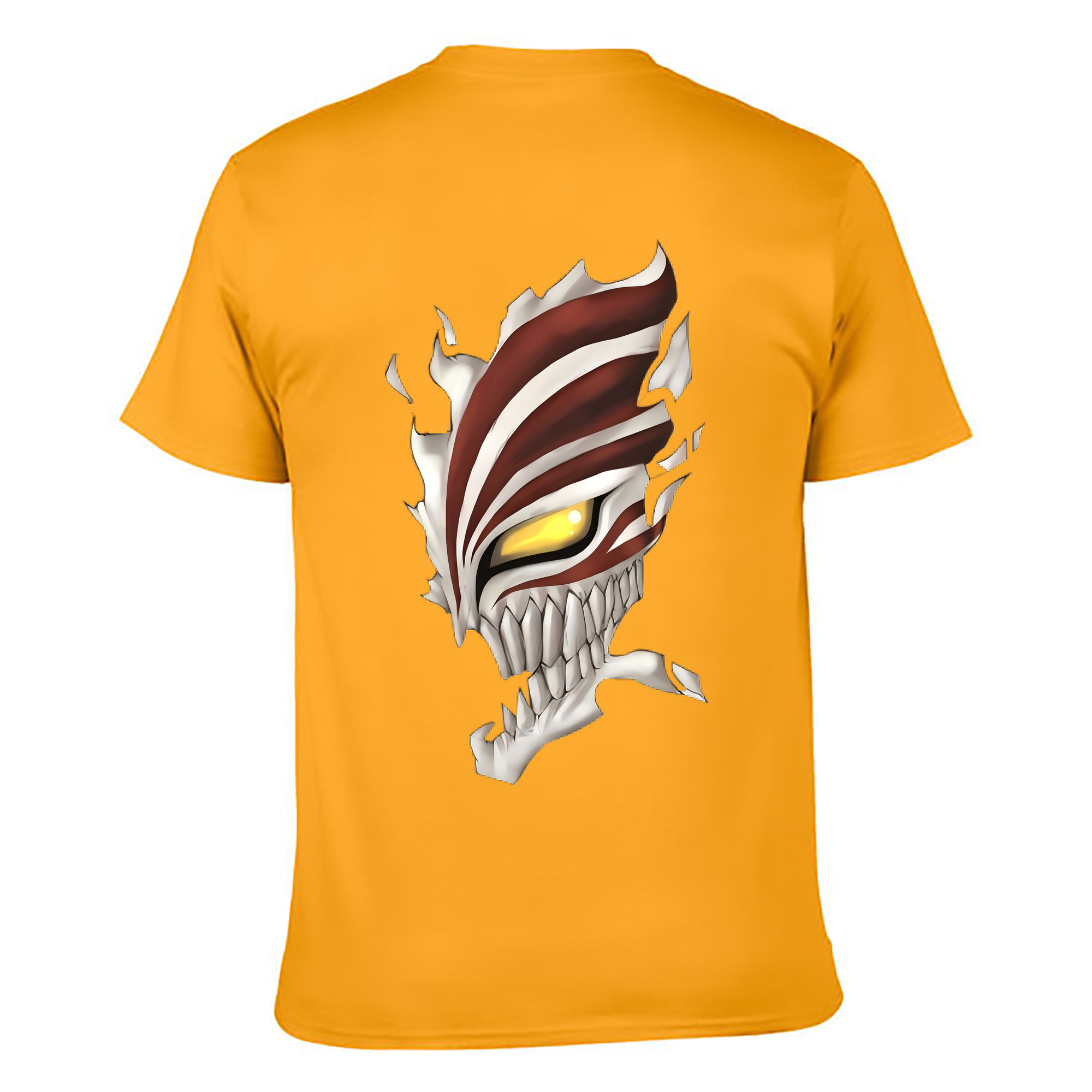 （画像用） ブリーチ 黒崎一護（くろさき いちご）BLEACH Kurosaki Ichigo 綿100％ メンズ半袖Tシャツ（バックプリント） 通気性