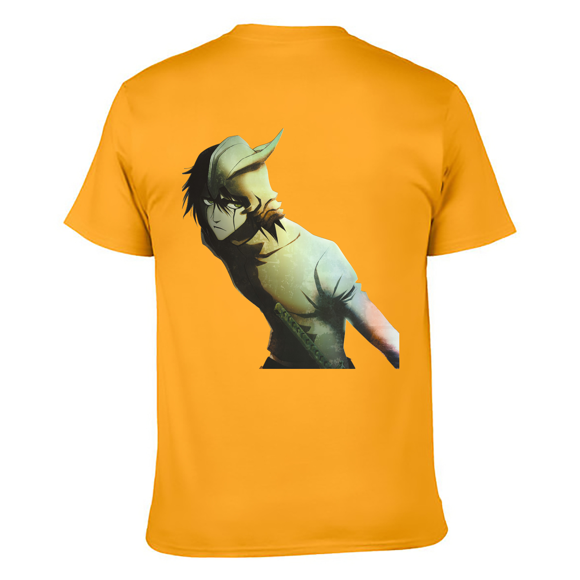 （画像用） ブリーチ ウルキオラ·シファー BLEACH Ulquiorra cifer 綿100％ メンズ半袖Tシャツ（バックプリント） 通気性