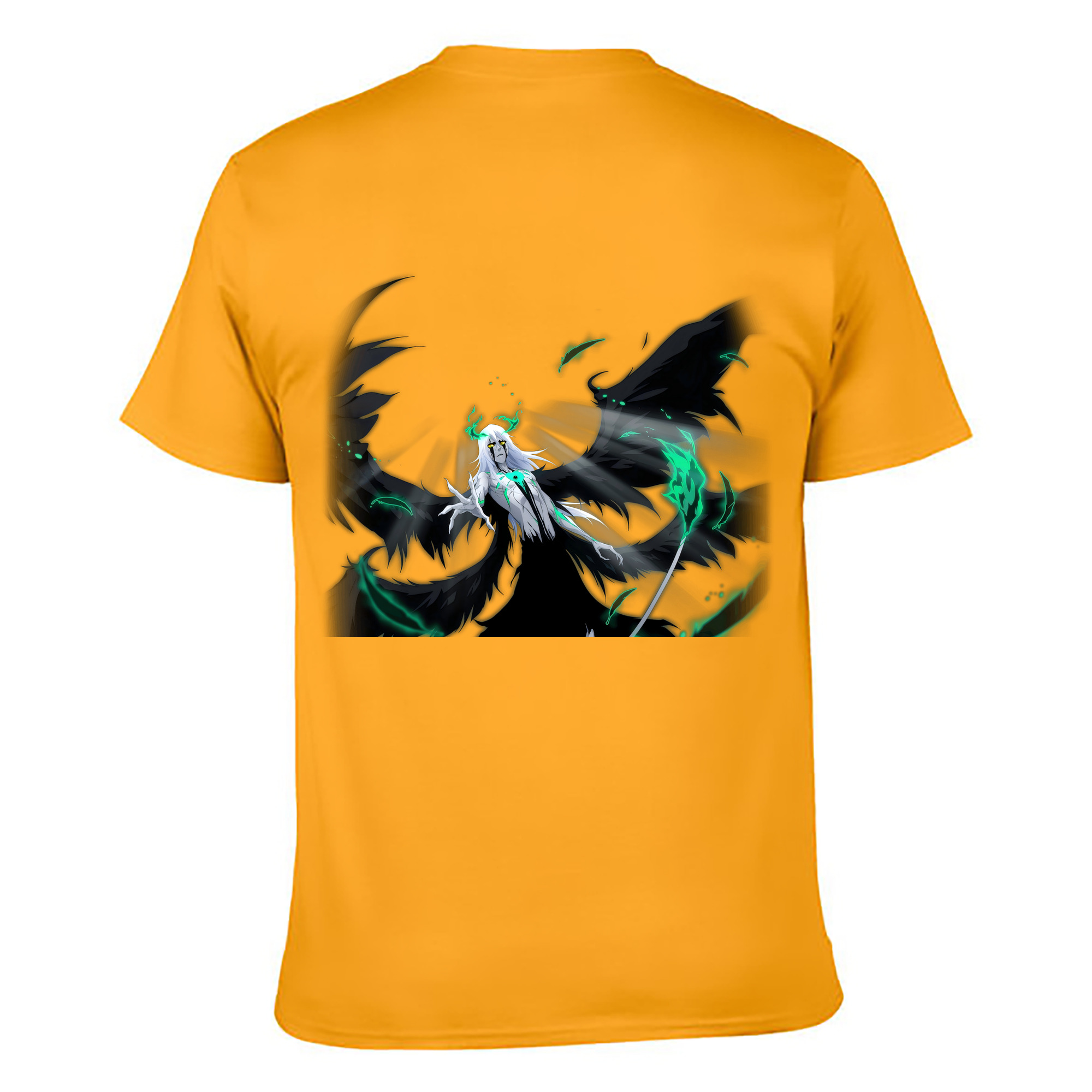 （画像用） ブリーチ ウルキオラ·シファー BLEACH Ulquiorra cifer 綿100％ メンズ半袖Tシャツ（バックプリント） 通気性