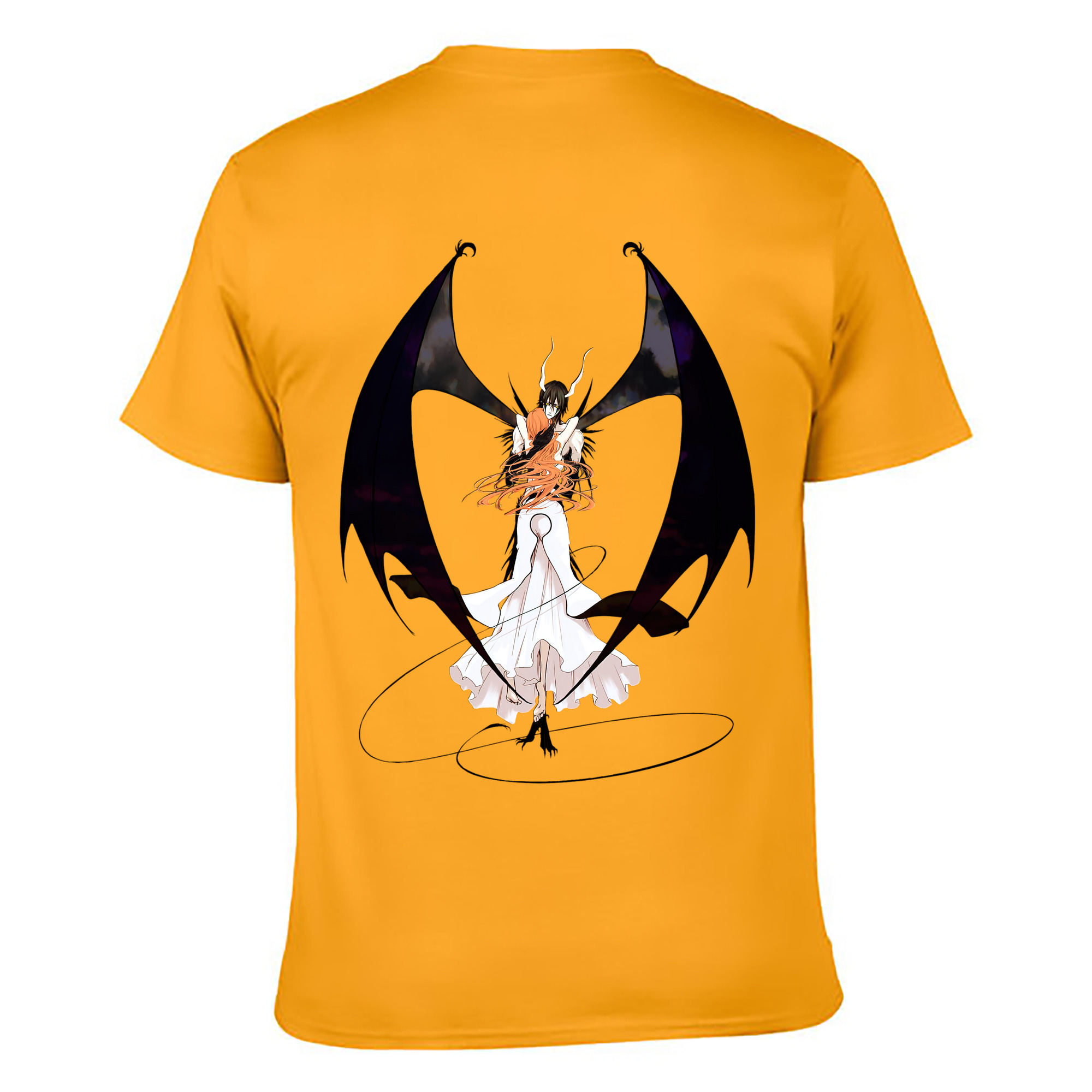 （画像用） ブリーチ ウルキオラ·シファー BLEACH Ulquiorra cifer 綿100％ メンズ半袖Tシャツ（バックプリント） 通気性