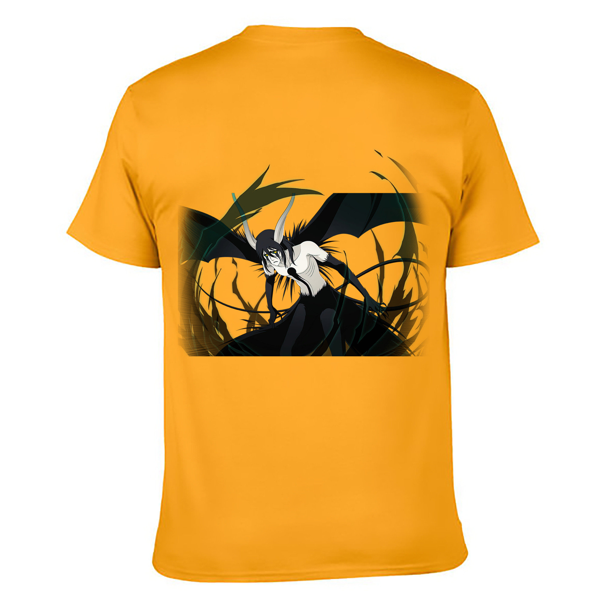 （画像用） ブリーチ ウルキオラ·シファー BLEACH Ulquiorra cifer 綿100％ メンズ半袖Tシャツ（バックプリント） 通気性