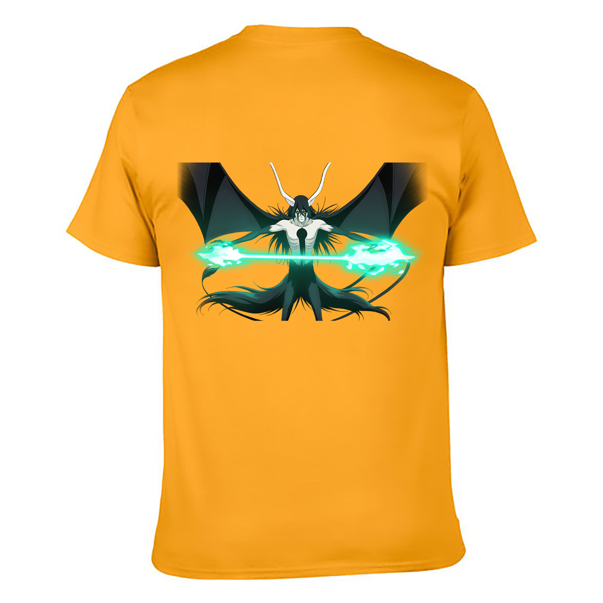 （画像用） ブリーチ ウルキオラ·シファー BLEACH Ulquiorra cifer 綿100％ メンズ半袖Tシャツ（バックプリント） 通気性