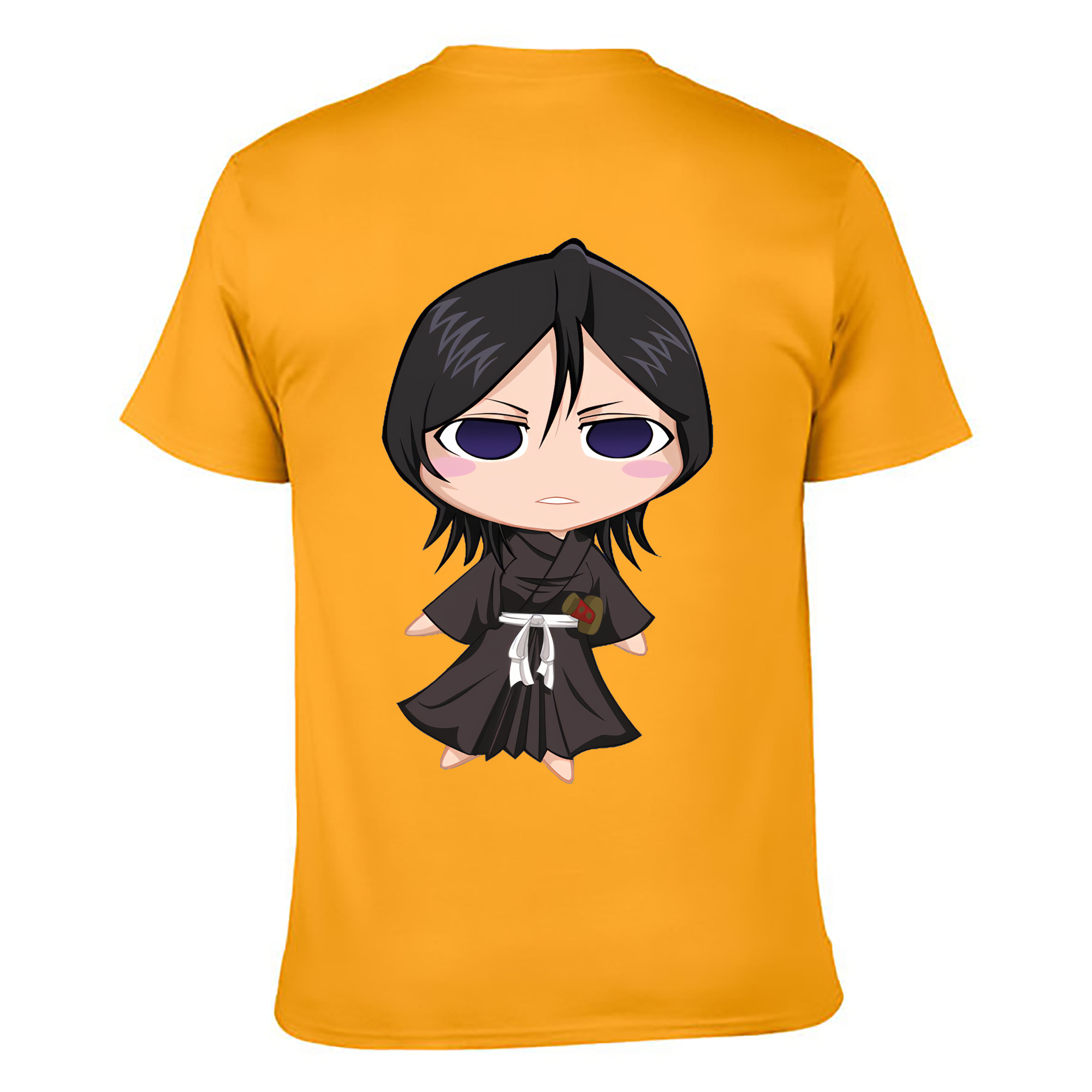 （画像用） ブリーチ 朽木ルキア BLEACH Kuchiki Rukia 綿100％ メンズ半袖Tシャツ（バックプリント） 通気性
