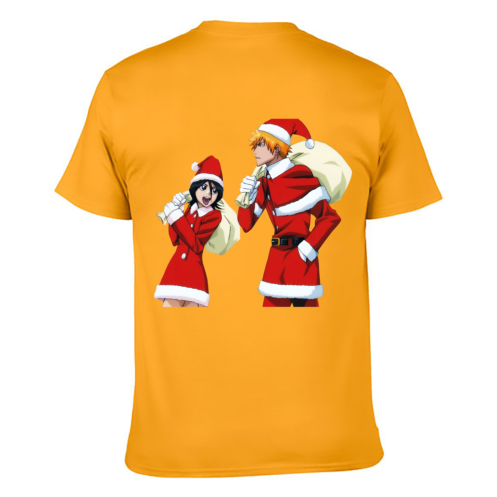 （画像用） ブリーチ 朽木ルキア BLEACH Kuchiki Rukia 綿100％ メンズ半袖Tシャツ（バックプリント） 通気性