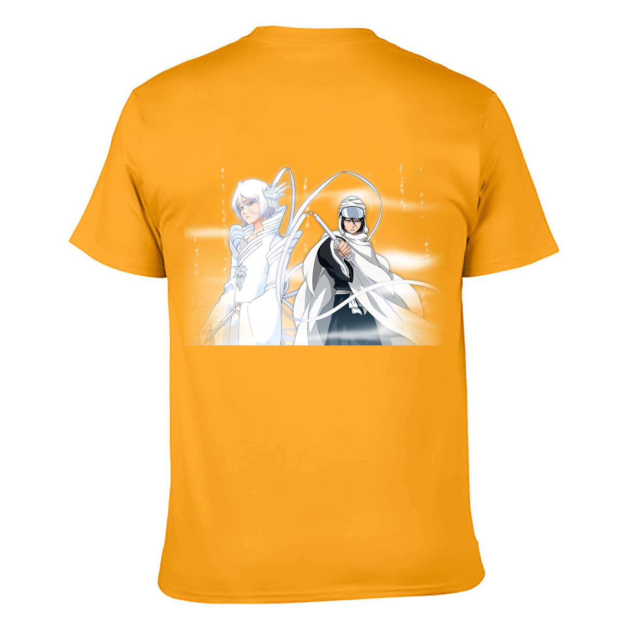 （画像用） ブリーチ 朽木ルキア BLEACH Kuchiki Rukia 綿100％ メンズ半袖Tシャツ（バックプリント） 通気性