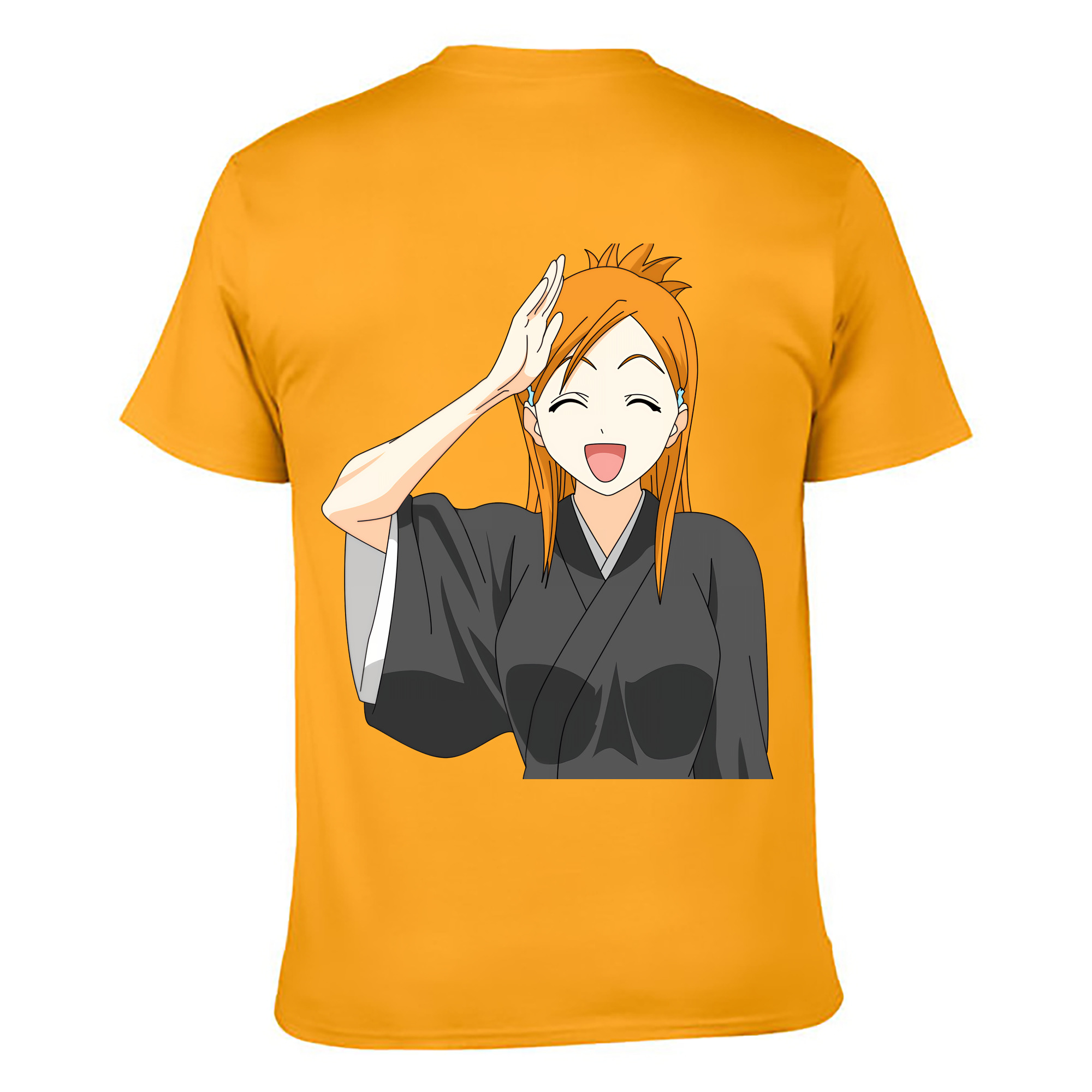 （画像用） ブリーチ 井上織姫（いのうえおりひめ） BLEACH Inoue Orihime 綿100％ メンズ半袖Tシャツ（バックプリント） 通気性