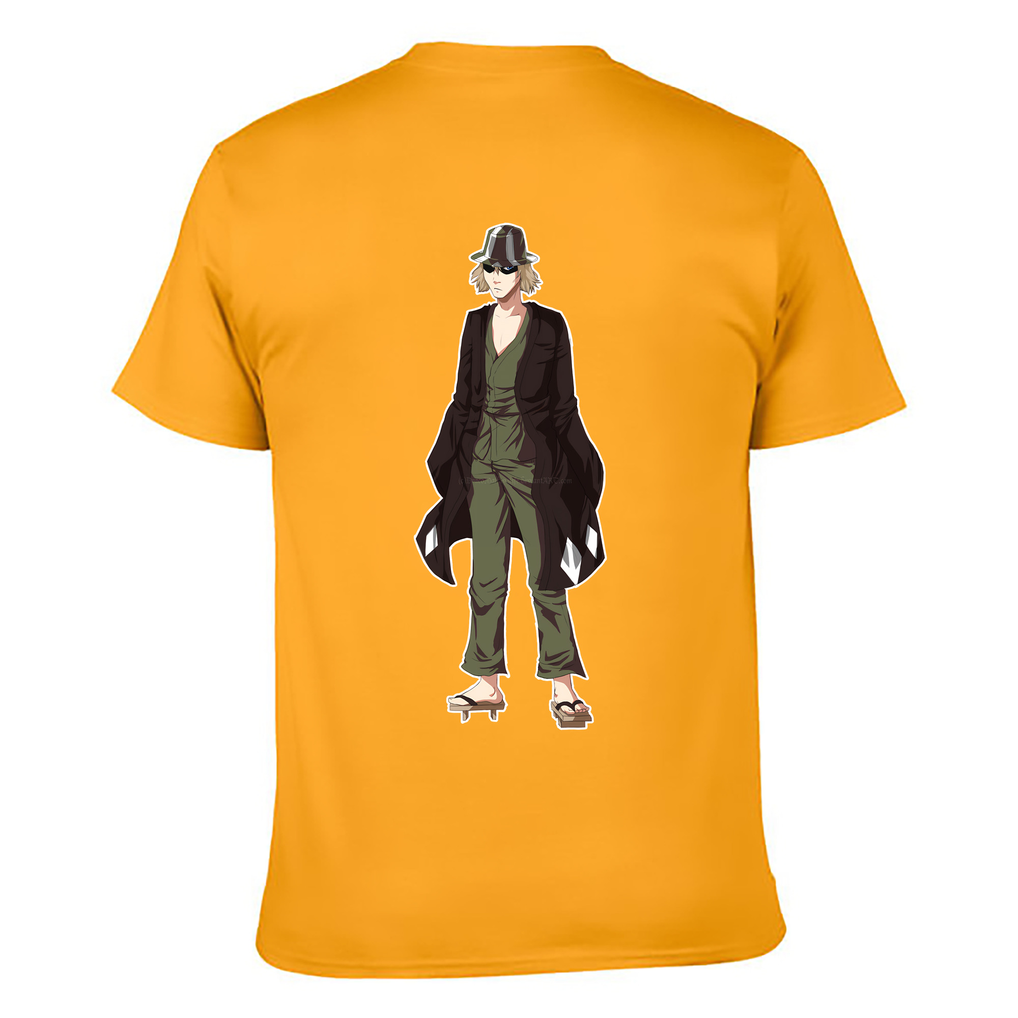（画像用） "ブリーチ 浦原 喜助（うらはら きすけ） BLEACH Urahara Kisuke " 綿100％ メンズ半袖Tシャツ（バックプリント） 通気性