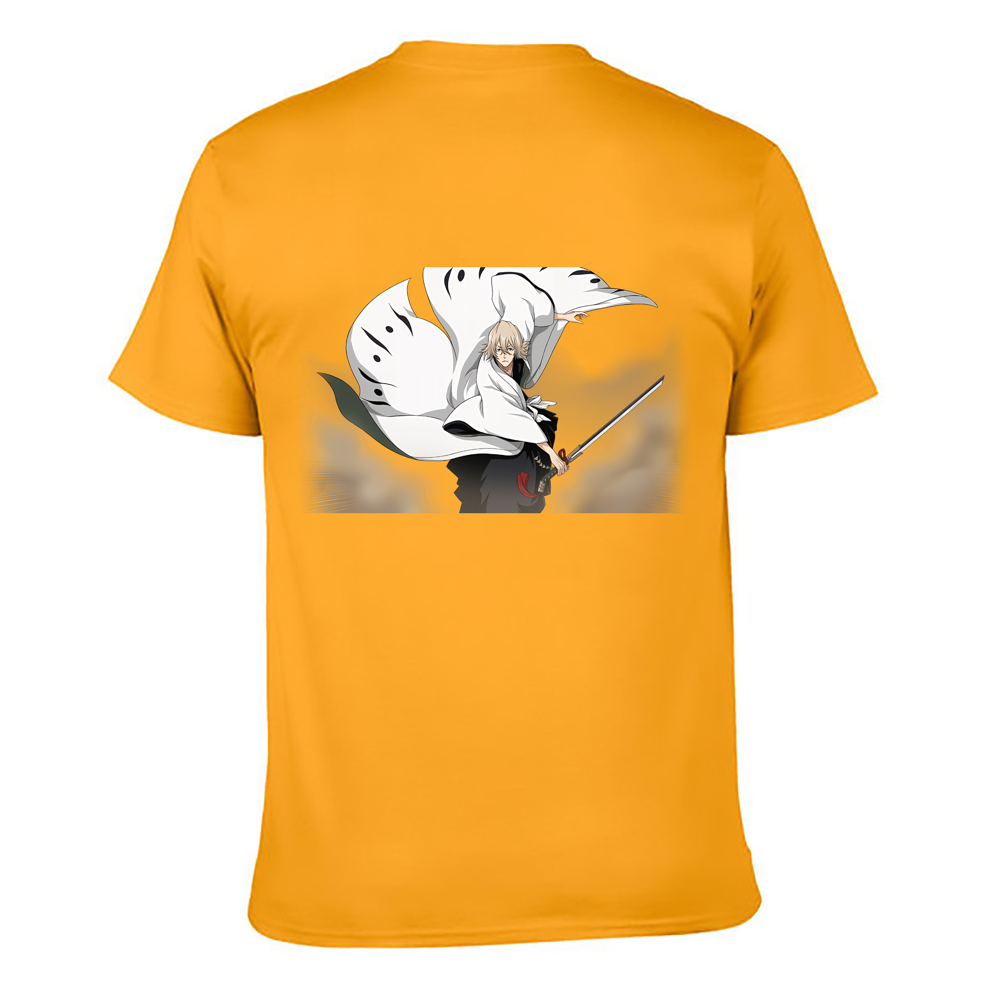 （画像用） "ブリーチ 浦原 喜助（うらはら きすけ） BLEACH Urahara Kisuke " 綿100％ メンズ半袖Tシャツ（バックプリント） 通気性