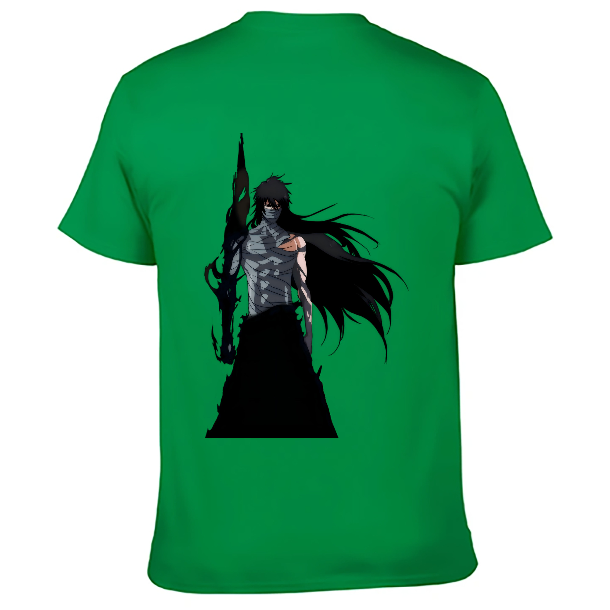 （画像用） ブリーチ 黒崎一護（くろさき いちご）BLEACH Kurosaki Ichigo 綿100％ メンズ半袖Tシャツ（バックプリント） 通気性