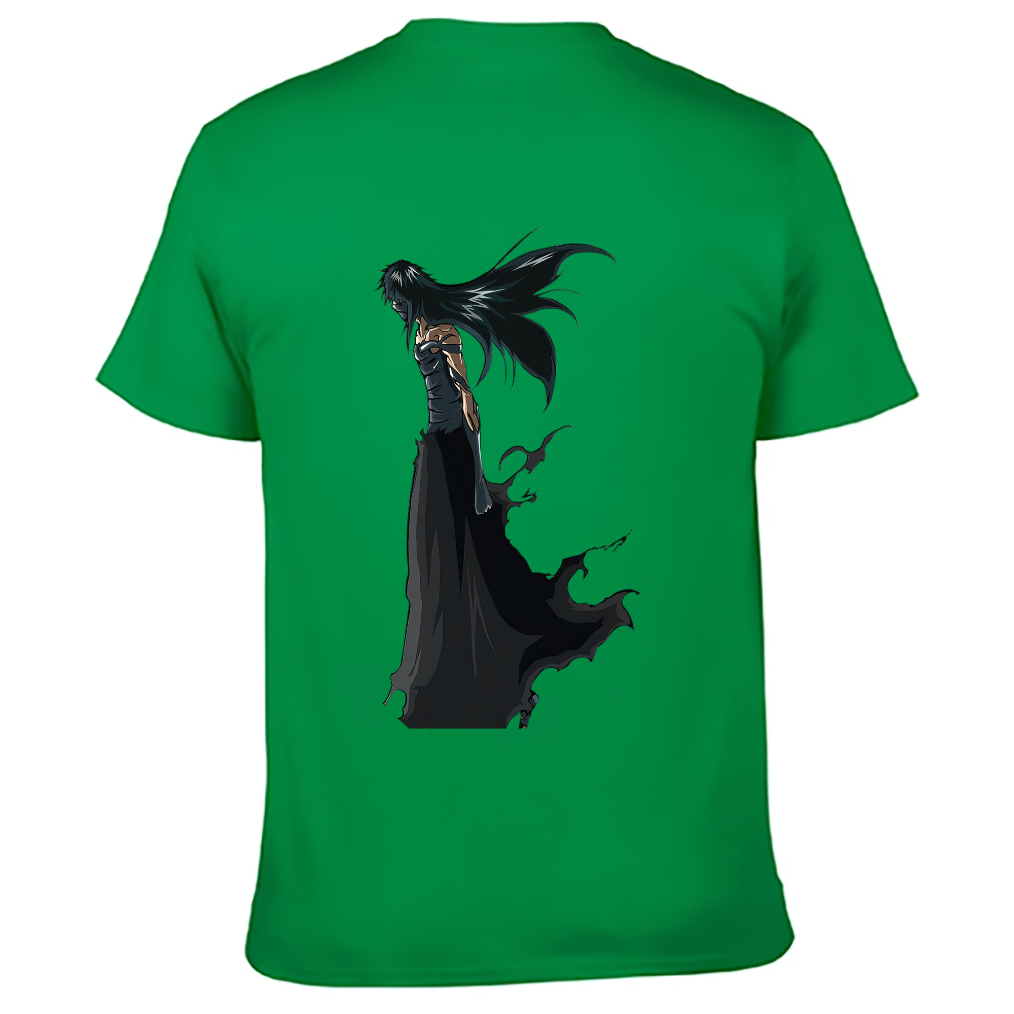 （画像用） ブリーチ 黒崎一護（くろさき いちご）BLEACH Kurosaki Ichigo 綿100％ メンズ半袖Tシャツ（バックプリント） 通気性