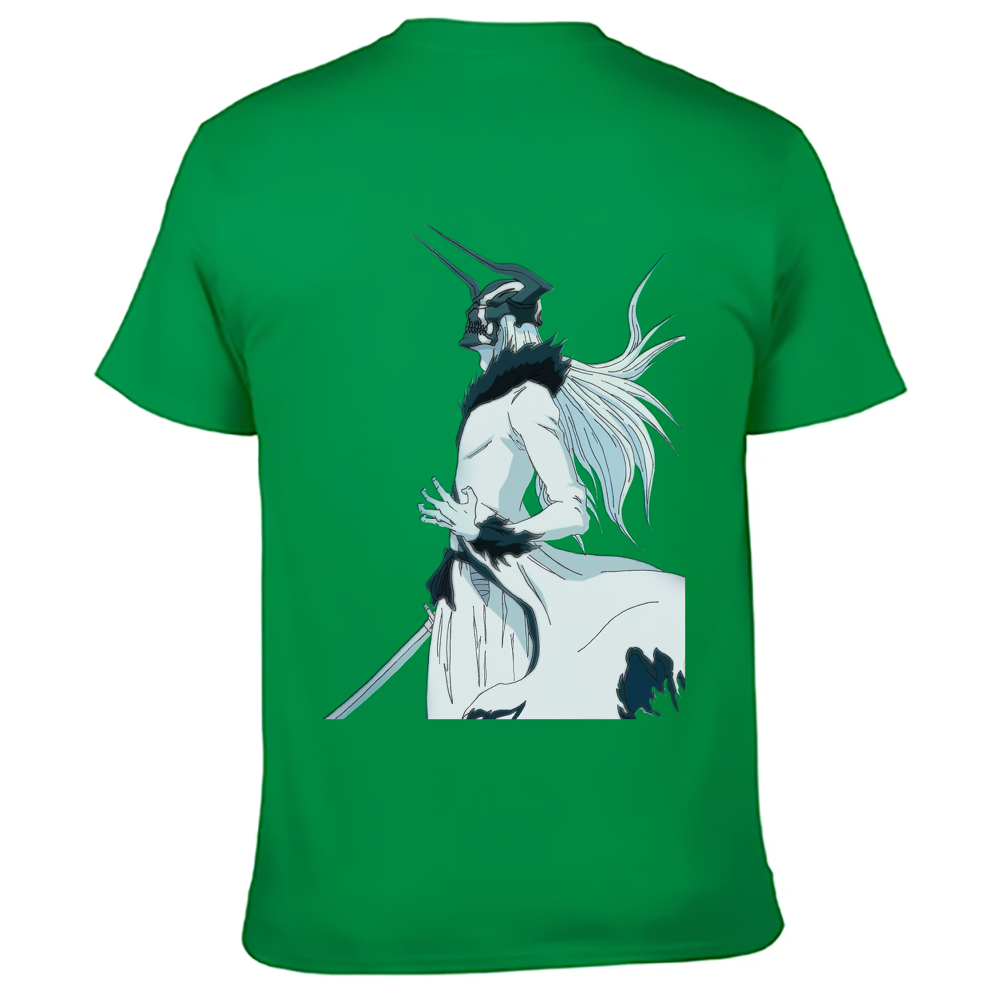 （画像用） ブリーチ 黒崎一護（くろさき いちご）BLEACH Kurosaki Ichigo 綿100％ メンズ半袖Tシャツ（バックプリント） 通気性