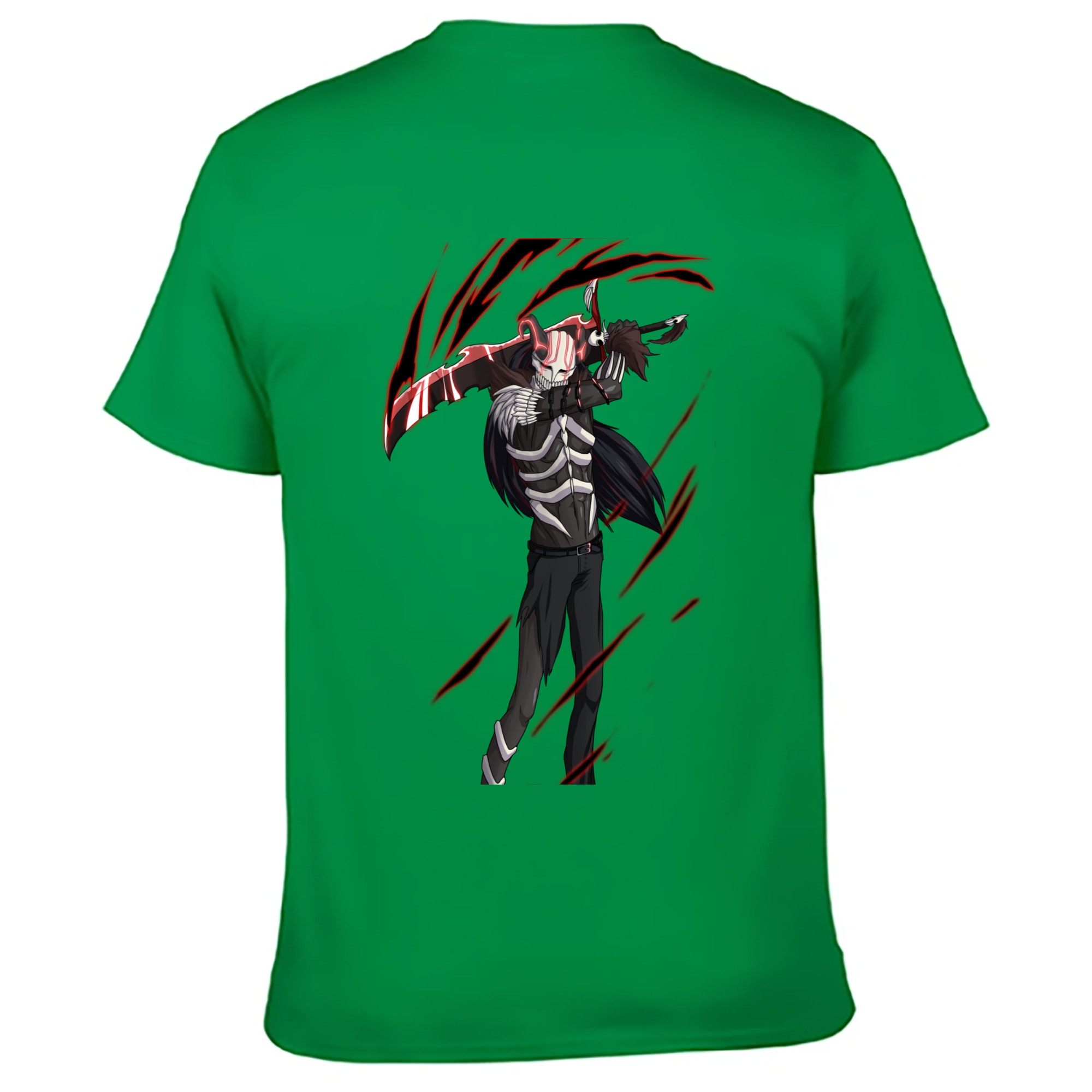（画像用） ブリーチ 黒崎一護（くろさき いちご）BLEACH Kurosaki Ichigo 綿100％ メンズ半袖Tシャツ（バックプリント） 通気性