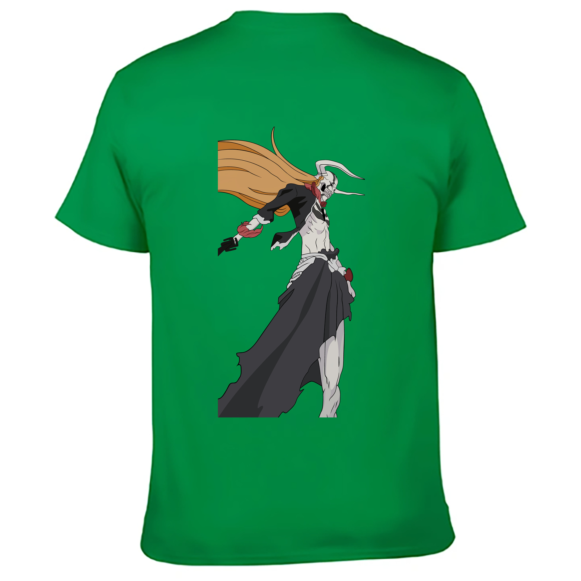 （画像用） ブリーチ 黒崎一護（くろさき いちご）BLEACH Kurosaki Ichigo 綿100％ メンズ半袖Tシャツ（バックプリント） 通気性