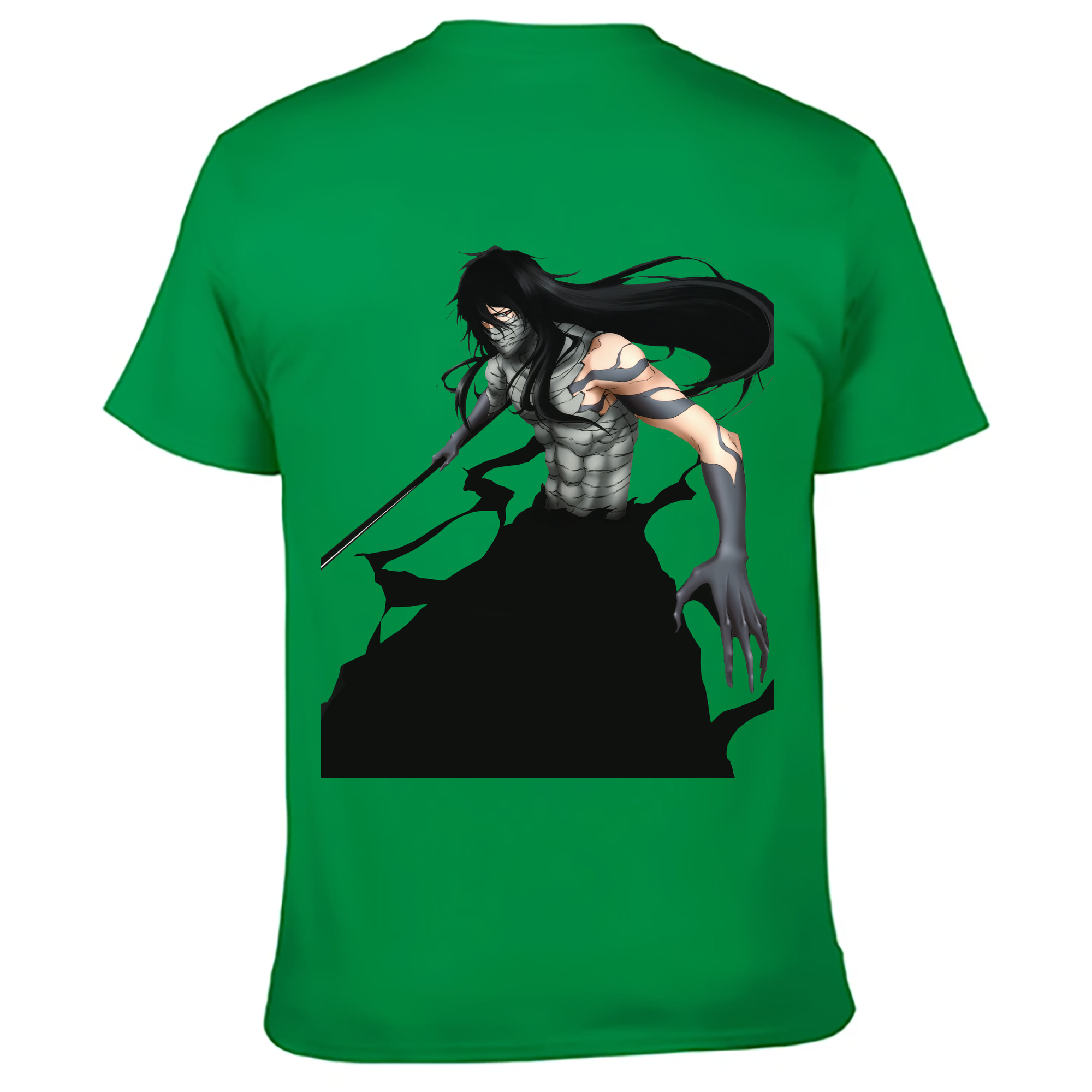 （画像用） ブリーチ 黒崎一護（くろさき いちご）BLEACH Kurosaki Ichigo 綿100％ メンズ半袖Tシャツ（バックプリント） 通気性