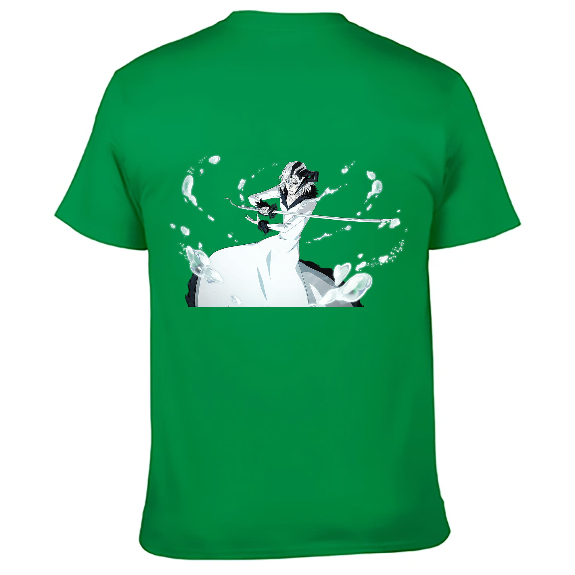 （画像用） ブリーチ 黒崎一護（くろさき いちご）BLEACH Kurosaki Ichigo 綿100％ メンズ半袖Tシャツ（バックプリント） 通気性