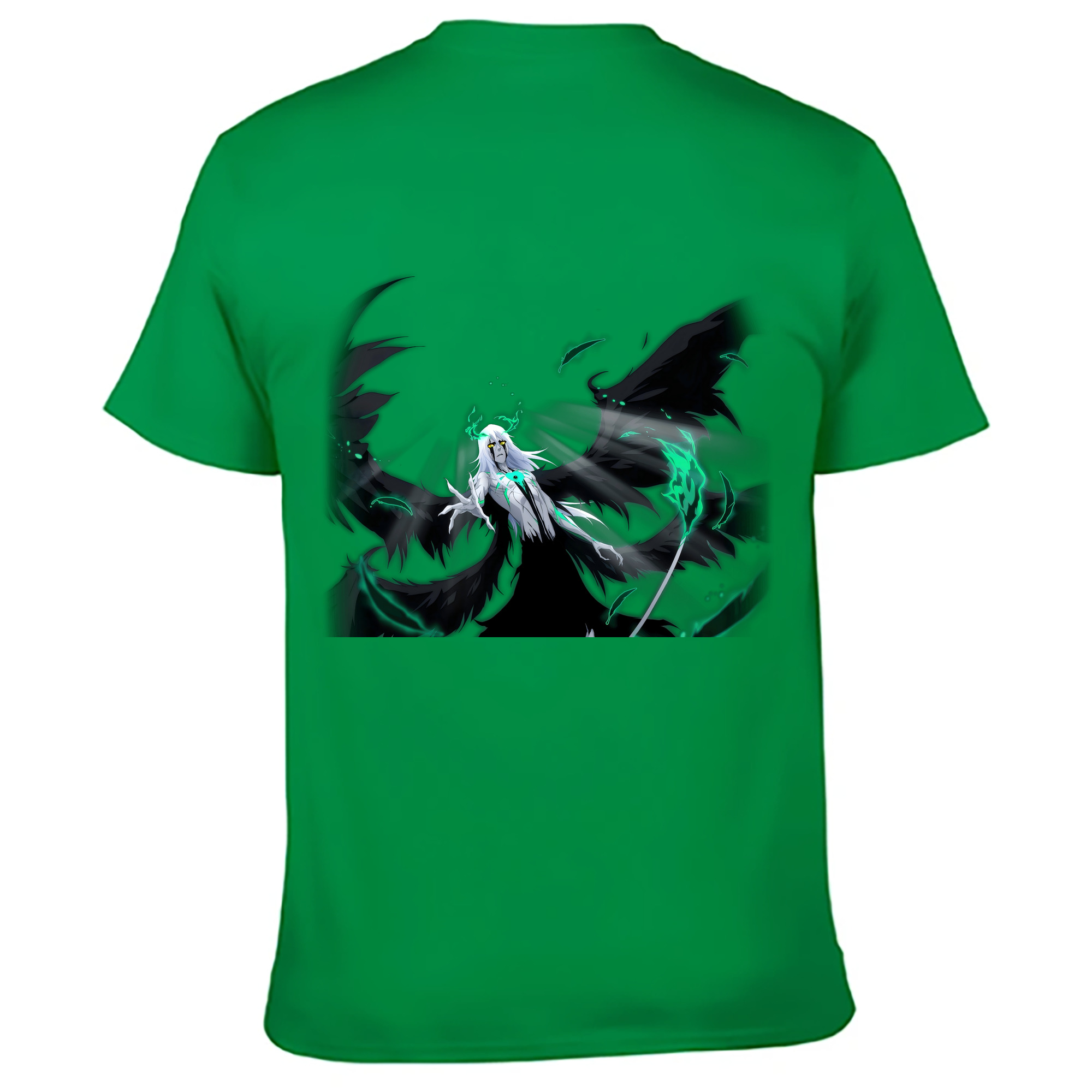（画像用） ブリーチ ウルキオラ·シファー BLEACH Ulquiorra cifer 綿100％ メンズ半袖Tシャツ（バックプリント） 通気性