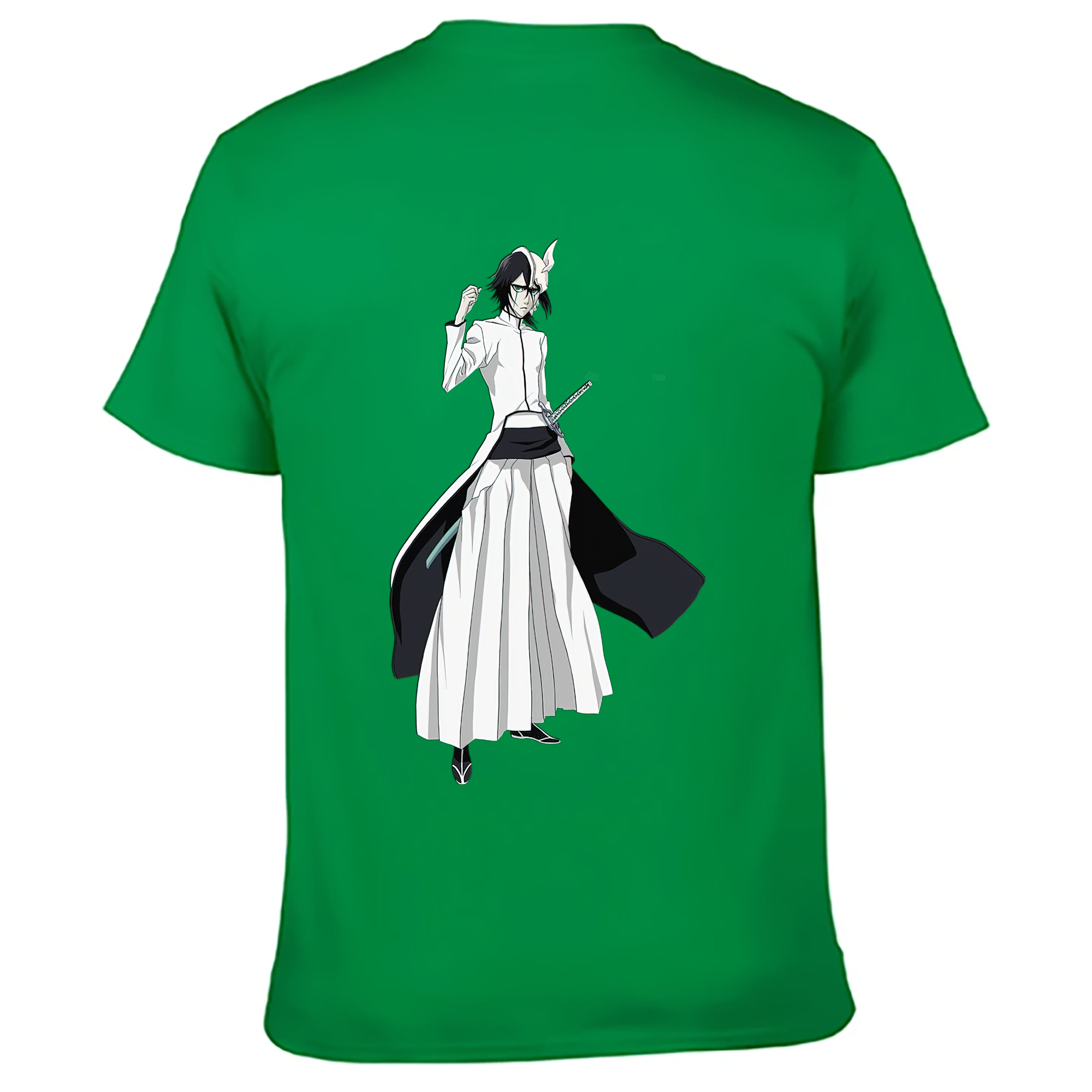 （画像用） ブリーチ ウルキオラ·シファー BLEACH Ulquiorra cifer 綿100％ メンズ半袖Tシャツ（バックプリント） 通気性