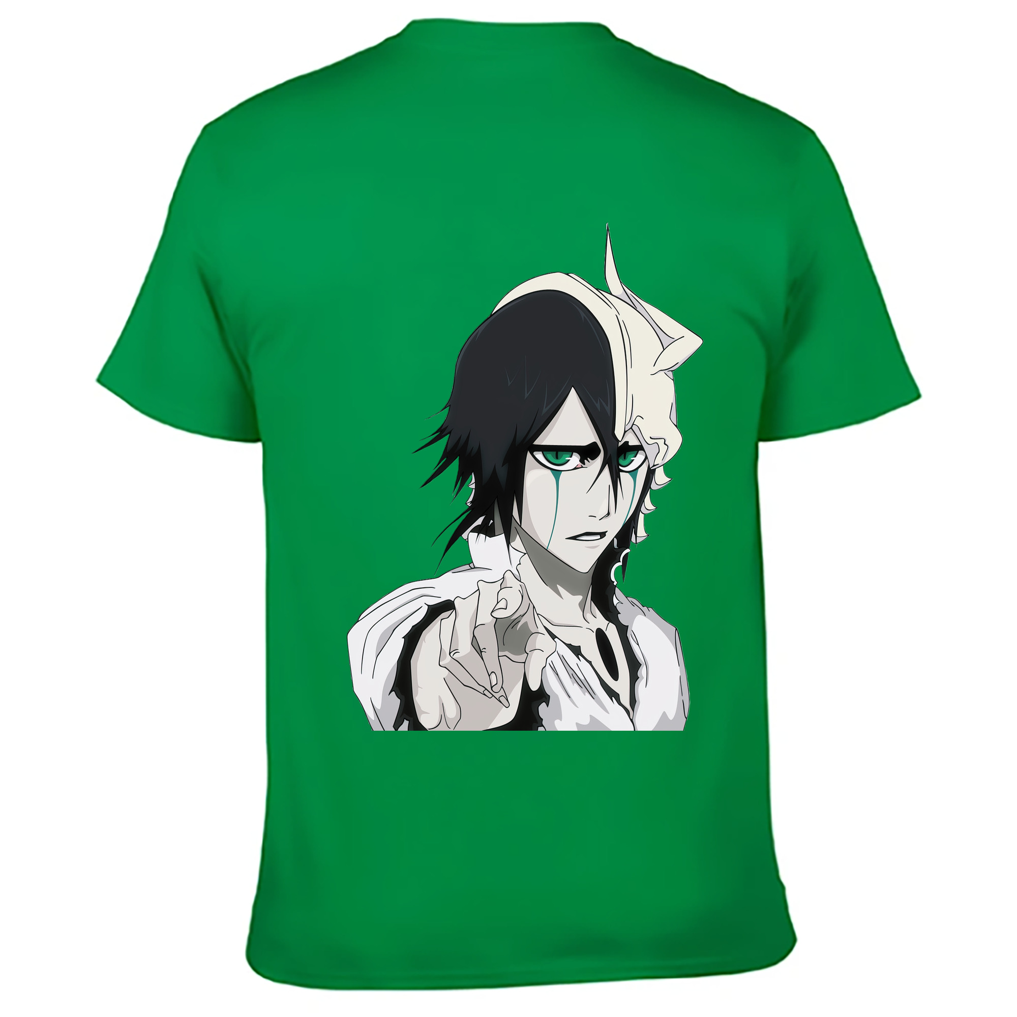 （画像用） ブリーチ ウルキオラ·シファー BLEACH Ulquiorra cifer 綿100％ メンズ半袖Tシャツ（バックプリント） 通気性