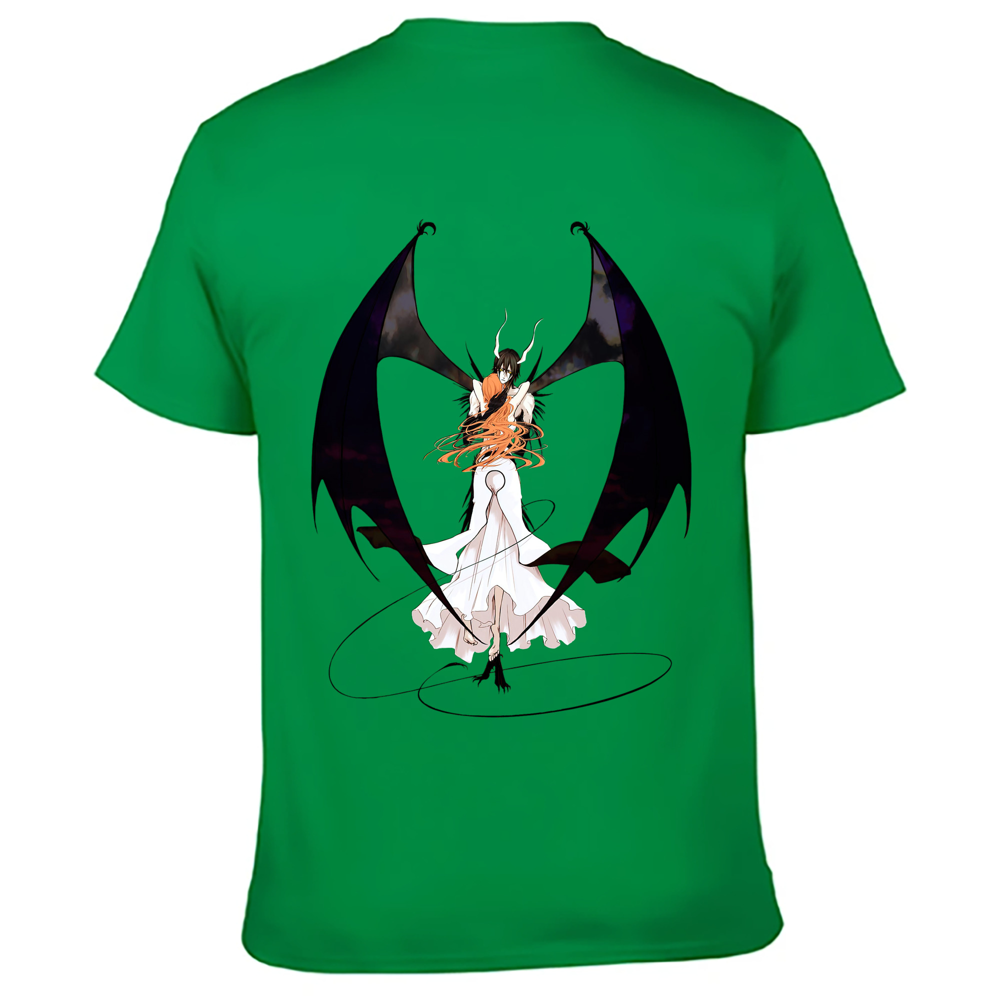 （画像用） ブリーチ ウルキオラ·シファー BLEACH Ulquiorra cifer 綿100％ メンズ半袖Tシャツ（バックプリント） 通気性