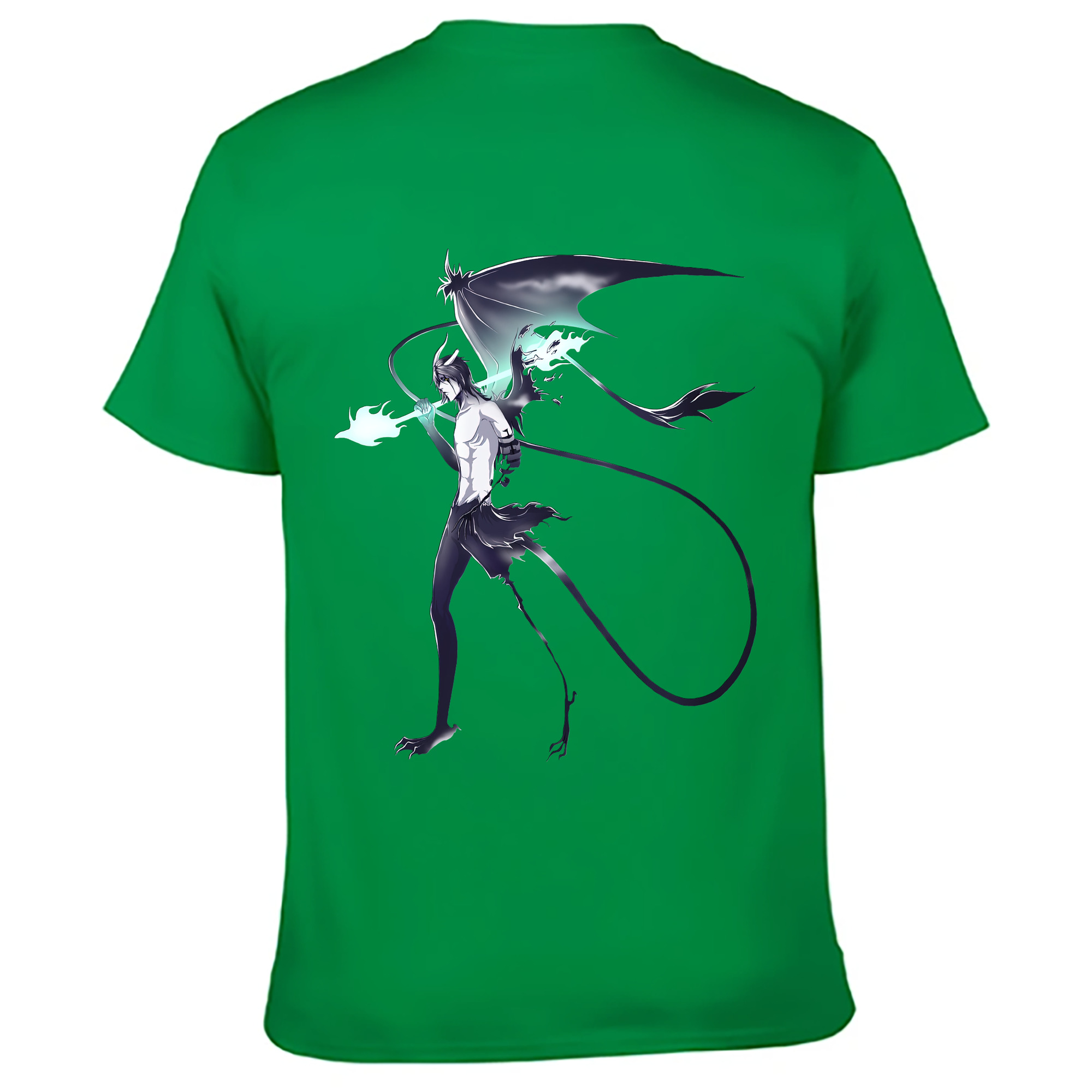 （画像用） ブリーチ ウルキオラ·シファー BLEACH Ulquiorra cifer 綿100％ メンズ半袖Tシャツ（バックプリント） 通気性