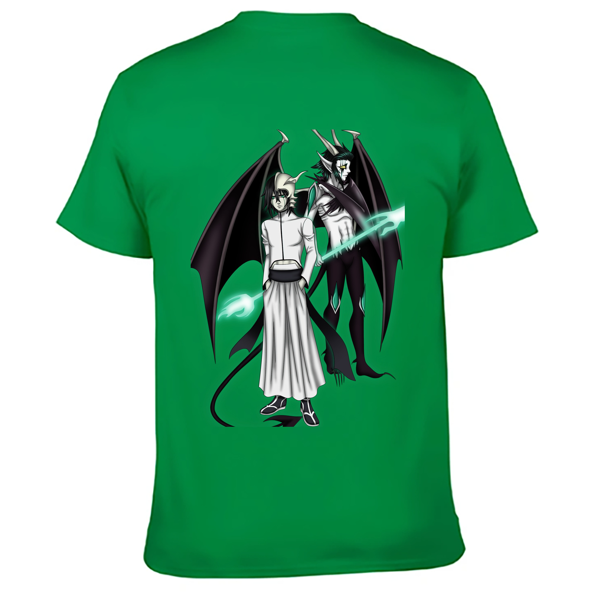 （画像用） ブリーチ ウルキオラ·シファー BLEACH Ulquiorra cifer 綿100％ メンズ半袖Tシャツ（バックプリント） 通気性