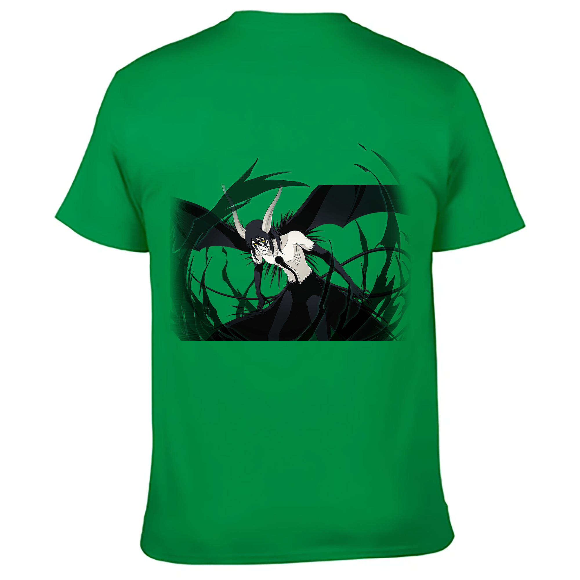 （画像用） ブリーチ ウルキオラ·シファー BLEACH Ulquiorra cifer 綿100％ メンズ半袖Tシャツ（バックプリント） 通気性
