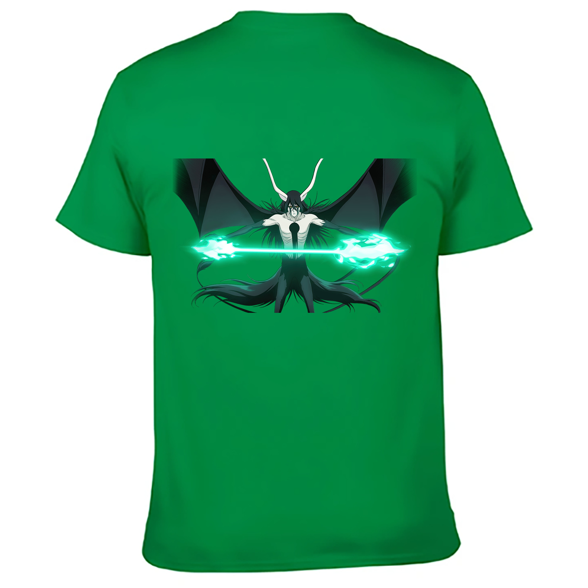 （画像用） ブリーチ ウルキオラ·シファー BLEACH Ulquiorra cifer 綿100％ メンズ半袖Tシャツ（バックプリント） 通気性