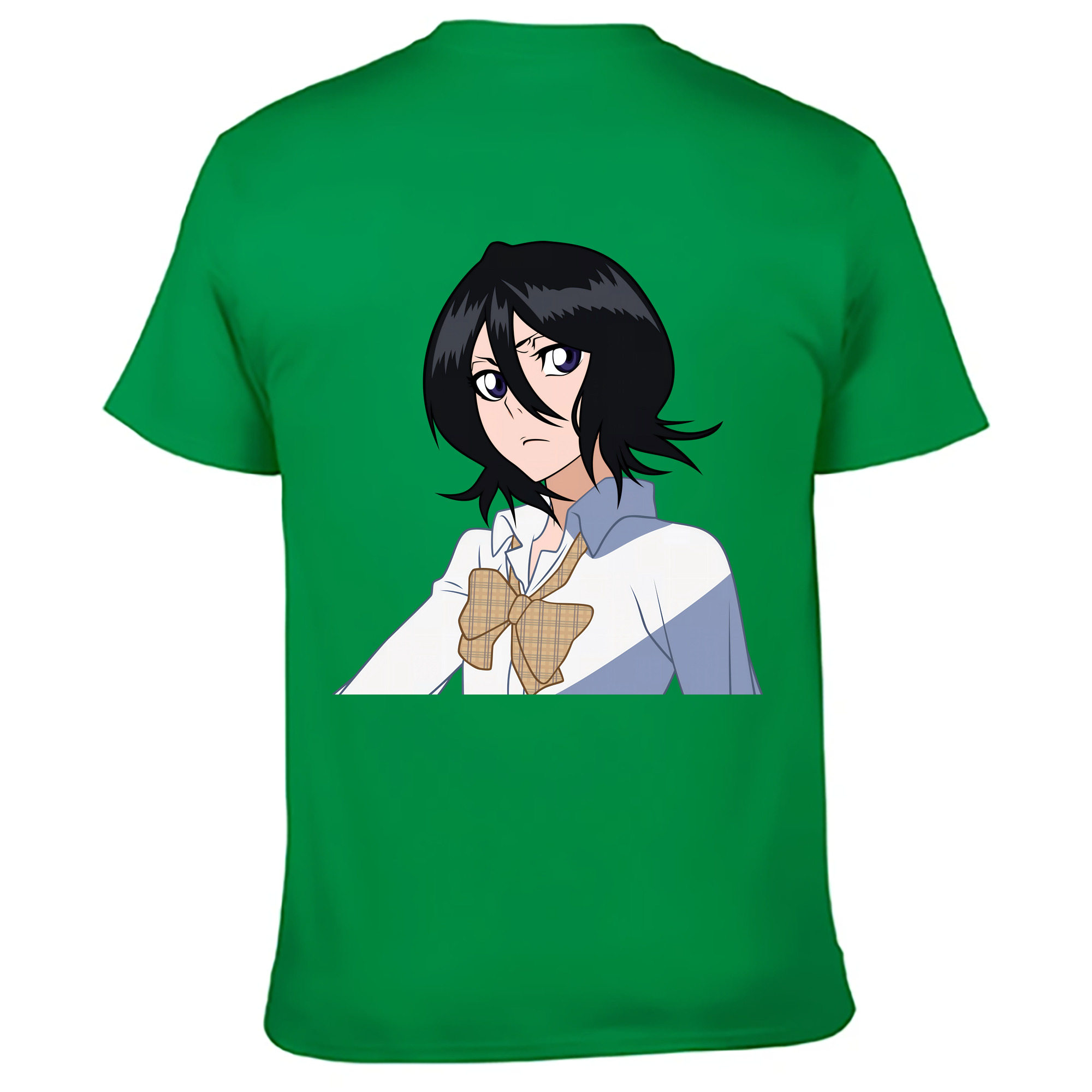 （画像用） ブリーチ 朽木ルキア BLEACH Kuchiki Rukia 綿100％ メンズ半袖Tシャツ（バックプリント） 通気性