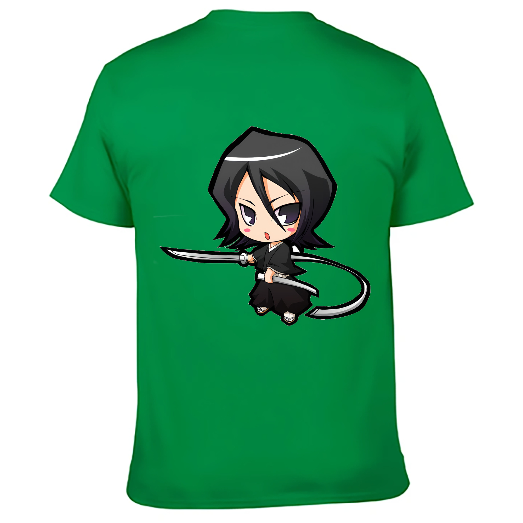 （画像用） ブリーチ 朽木ルキア BLEACH Kuchiki Rukia 綿100％ メンズ半袖Tシャツ（バックプリント） 通気性