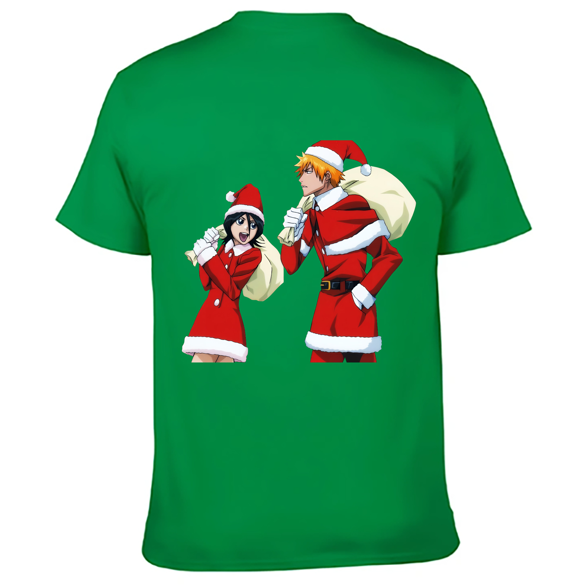 （画像用） ブリーチ 朽木ルキア BLEACH Kuchiki Rukia 綿100％ メンズ半袖Tシャツ（バックプリント） 通気性