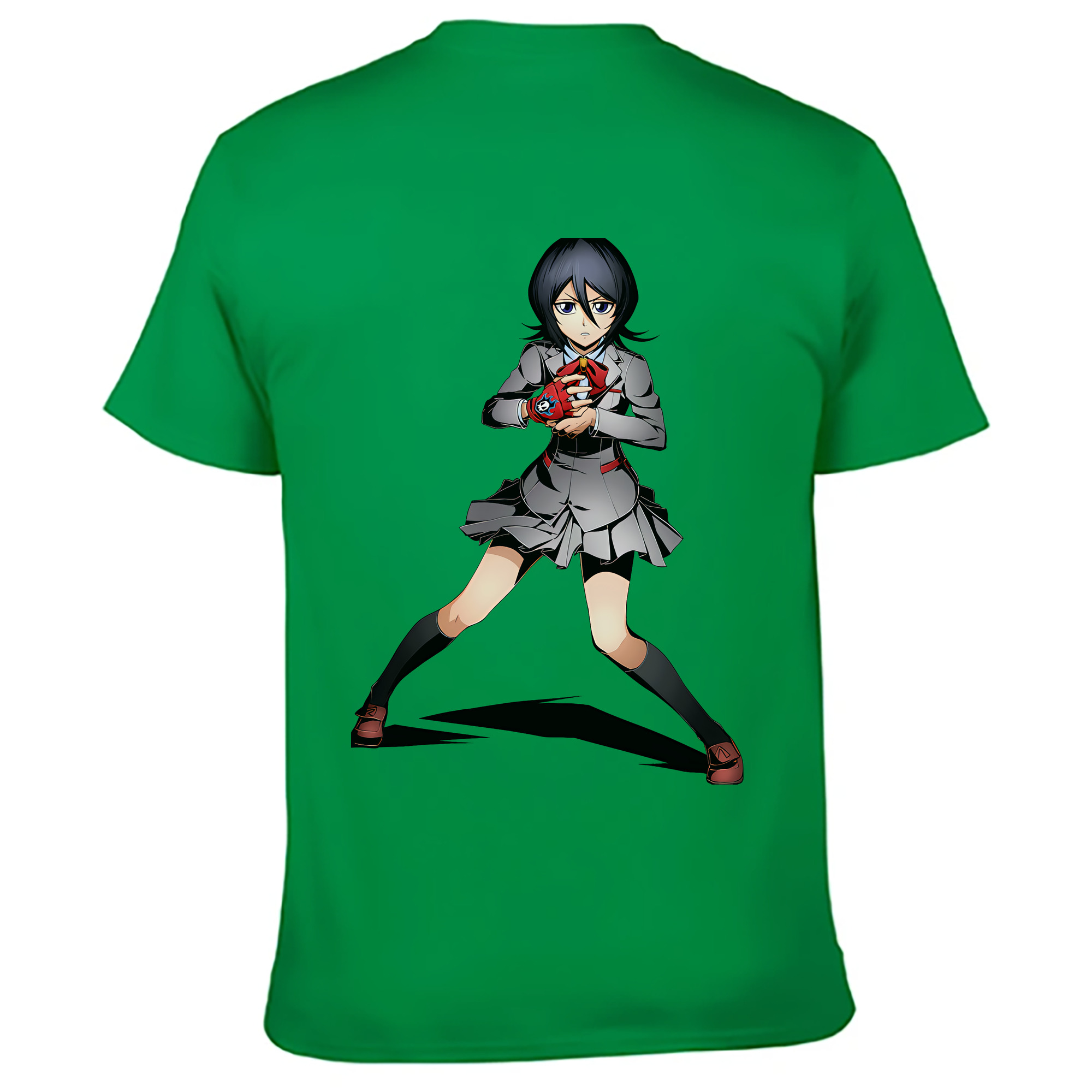 （画像用） ブリーチ 朽木ルキア BLEACH Kuchiki Rukia 綿100％ メンズ半袖Tシャツ（バックプリント） 通気性