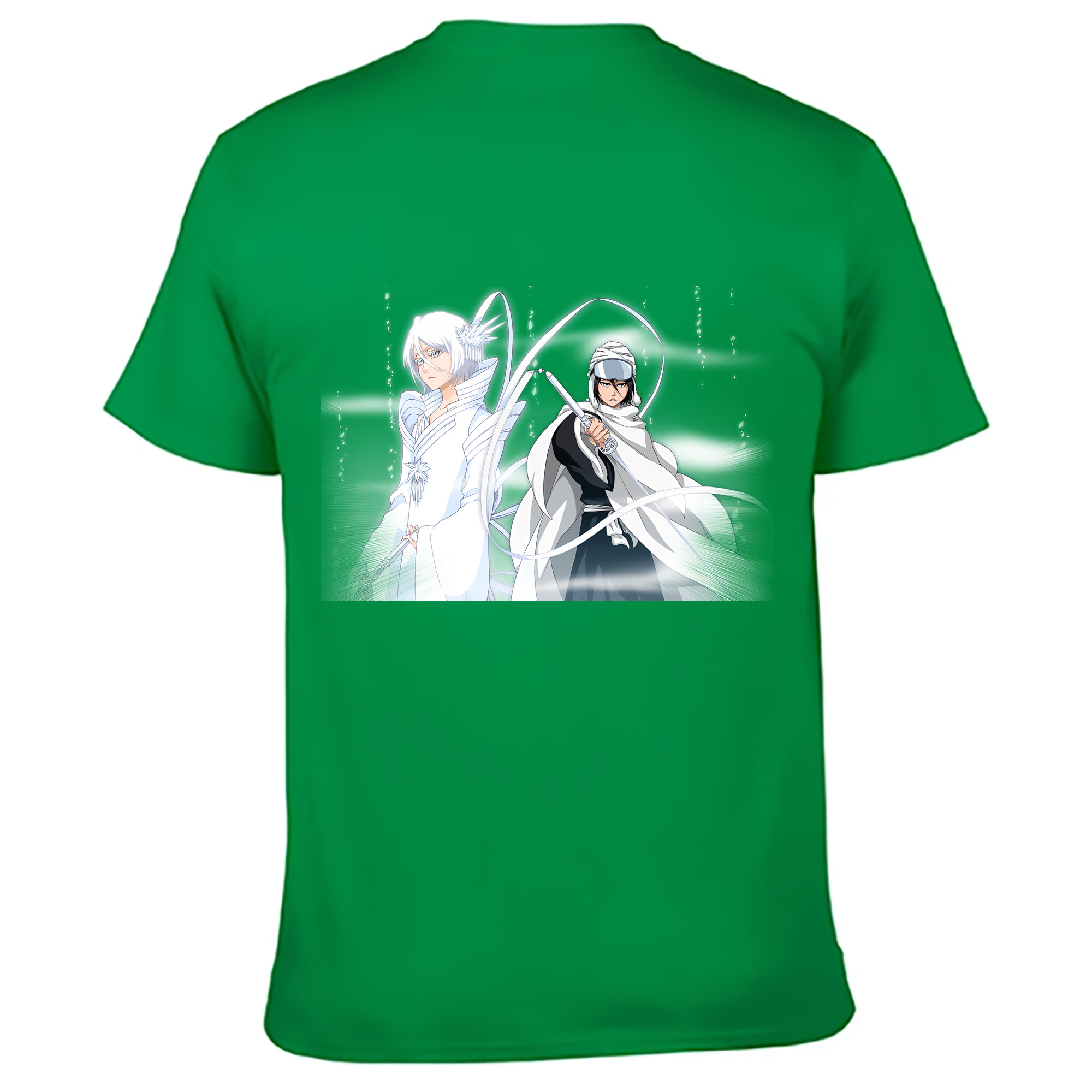 （画像用） ブリーチ 朽木ルキア BLEACH Kuchiki Rukia 綿100％ メンズ半袖Tシャツ（バックプリント） 通気性