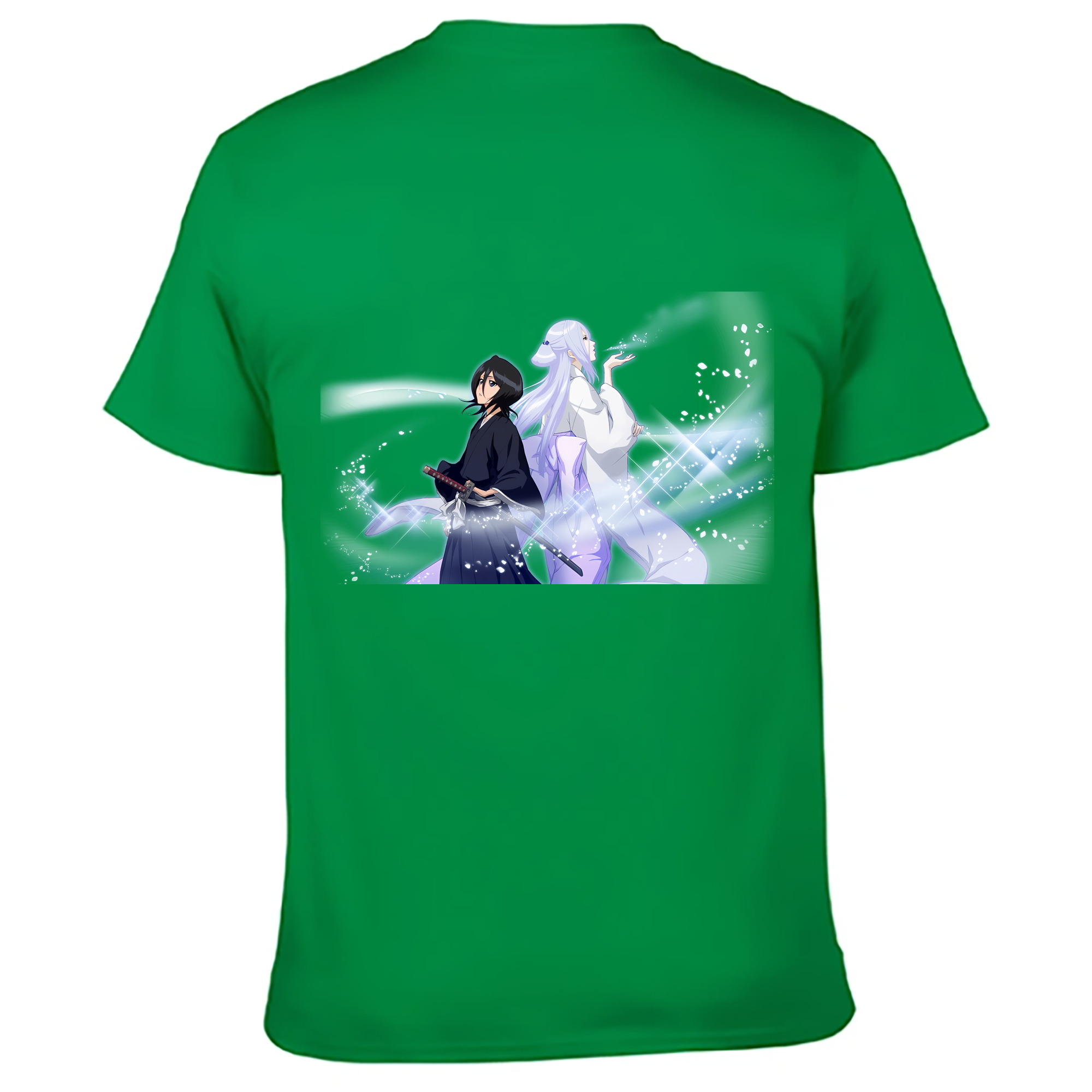 （画像用） ブリーチ 朽木ルキア BLEACH Kuchiki Rukia 綿100％ メンズ半袖Tシャツ（バックプリント） 通気性