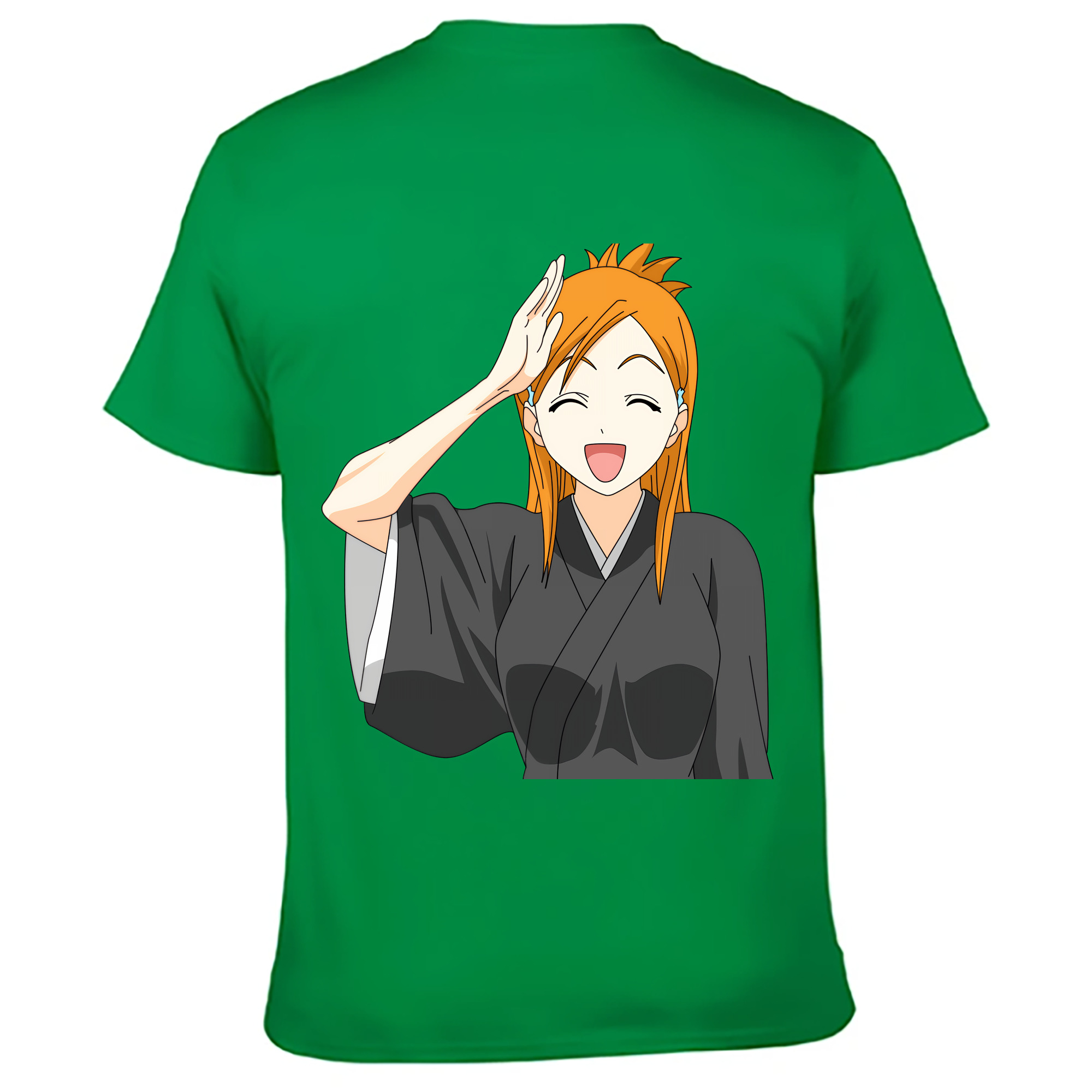 （画像用） ブリーチ 井上織姫（いのうえおりひめ） BLEACH Inoue Orihime 綿100％ メンズ半袖Tシャツ（バックプリント） 通気性