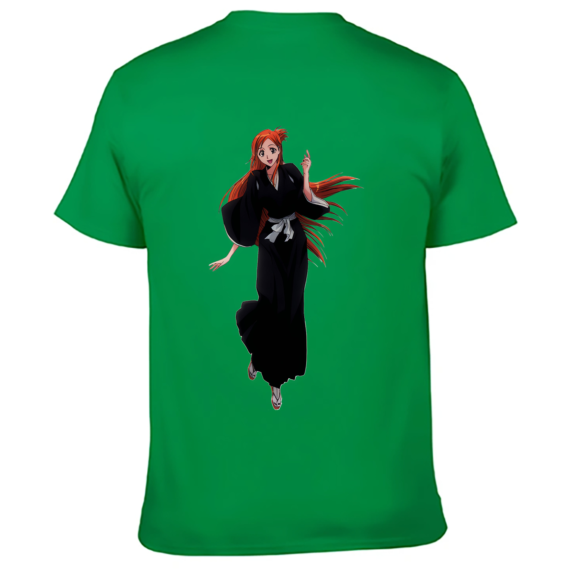 （画像用） ブリーチ 井上織姫（いのうえおりひめ） BLEACH Inoue Orihime 綿100％ メンズ半袖Tシャツ（バックプリント） 通気性