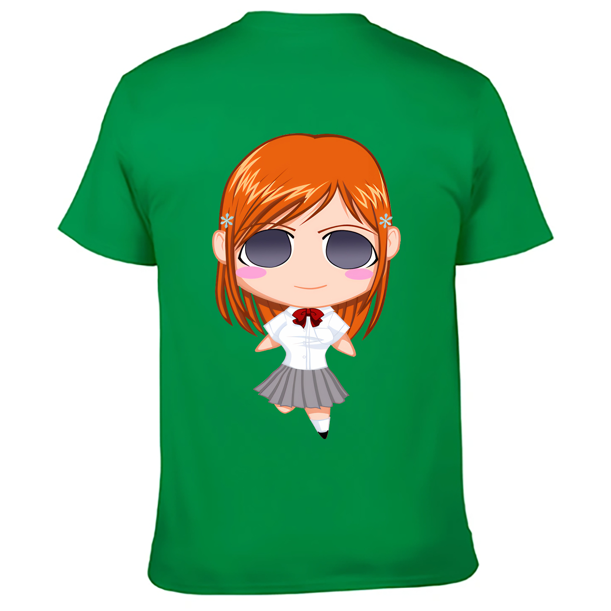（画像用） ブリーチ 井上織姫（いのうえおりひめ） BLEACH Inoue Orihime 綿100％ メンズ半袖Tシャツ（バックプリント） 通気性