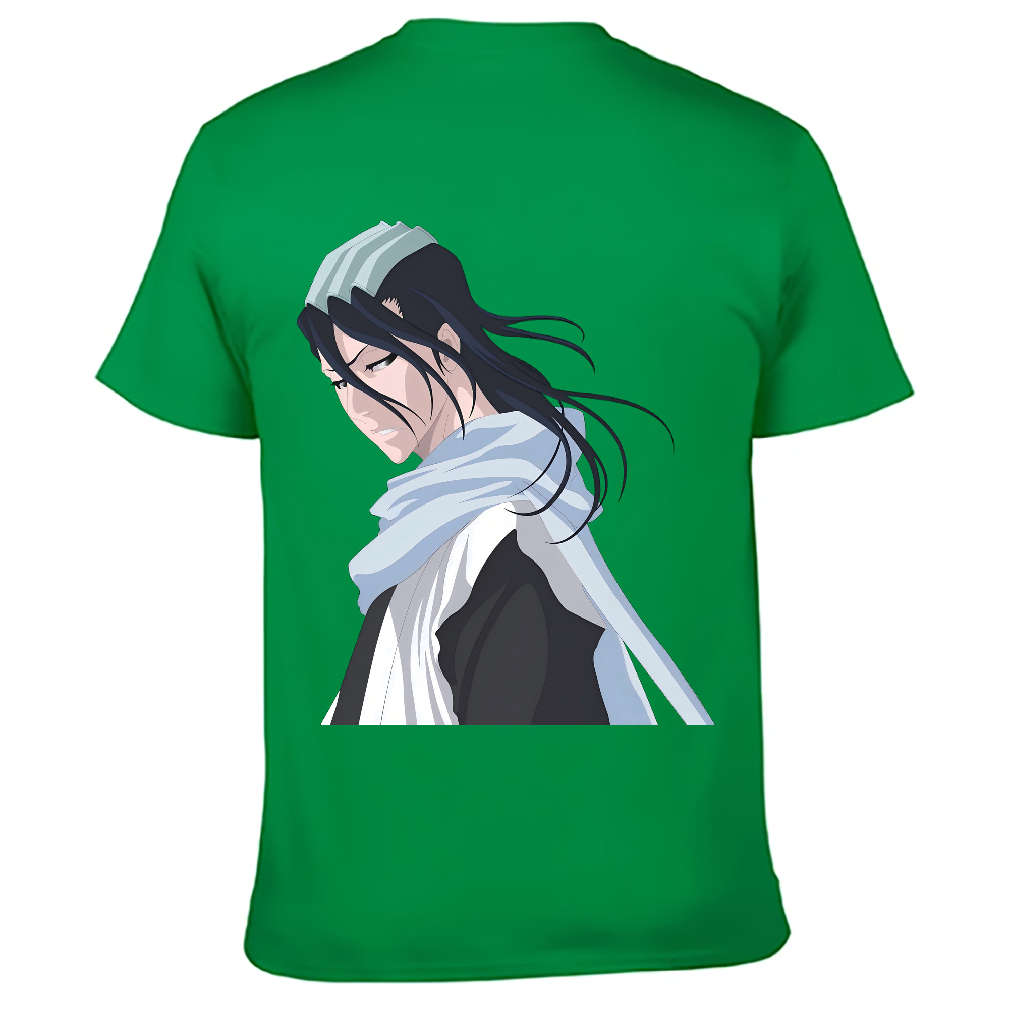 （画像用） ブリーチ くちき びゃくや BLEACH Kuchiki Byakuya 綿100％ メンズ半袖Tシャツ（バックプリント） 通気性