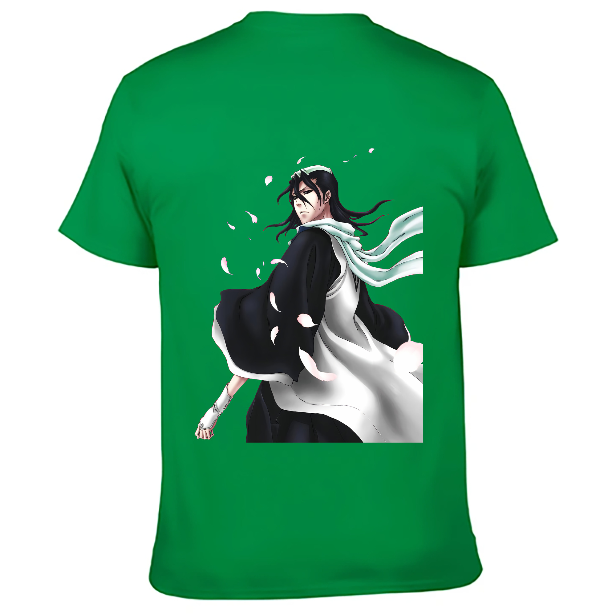 （画像用） ブリーチ くちき びゃくや BLEACH Kuchiki Byakuya 綿100％ メンズ半袖Tシャツ（バックプリント） 通気性