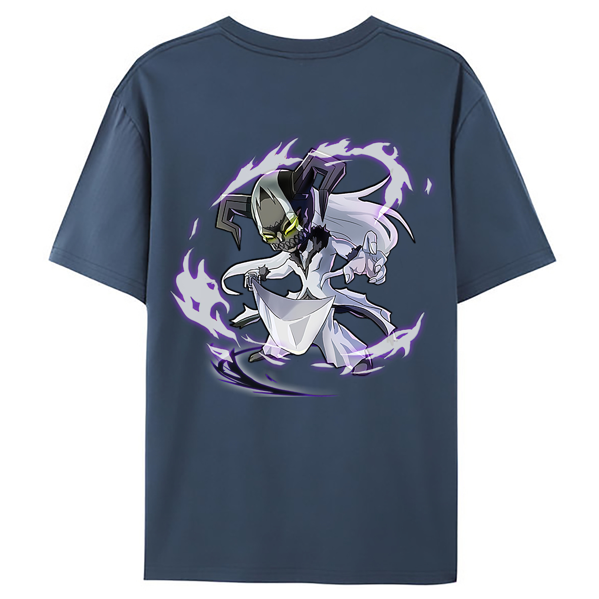 （画像用） ブリーチ 黒崎一護（くろさき いちご）BLEACH Kurosaki Ichigo 綿100％ メンズ半袖Tシャツ（バックプリント） 通気性