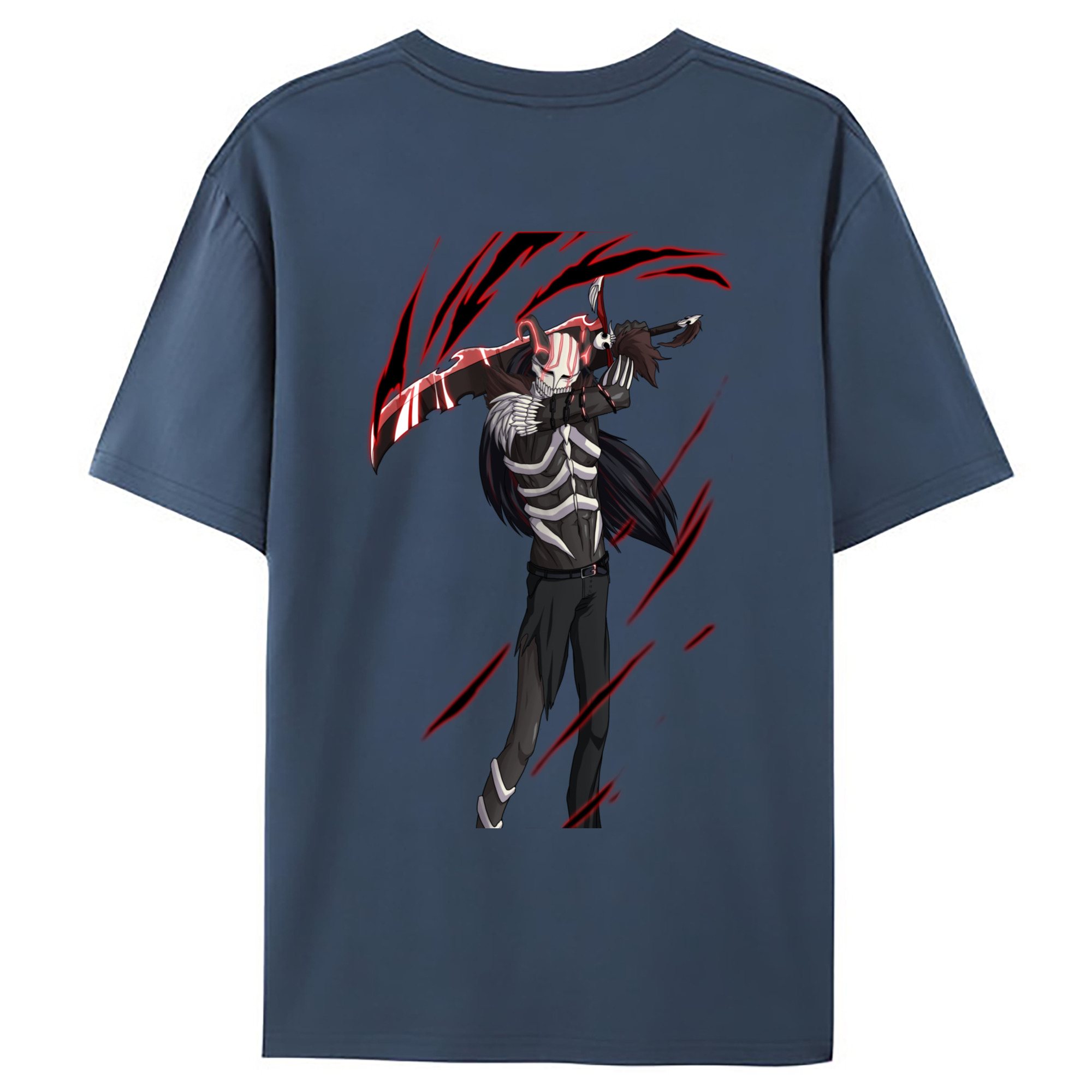 （画像用） ブリーチ 黒崎一護（くろさき いちご）BLEACH Kurosaki Ichigo 綿100％ メンズ半袖Tシャツ（バックプリント） 通気性