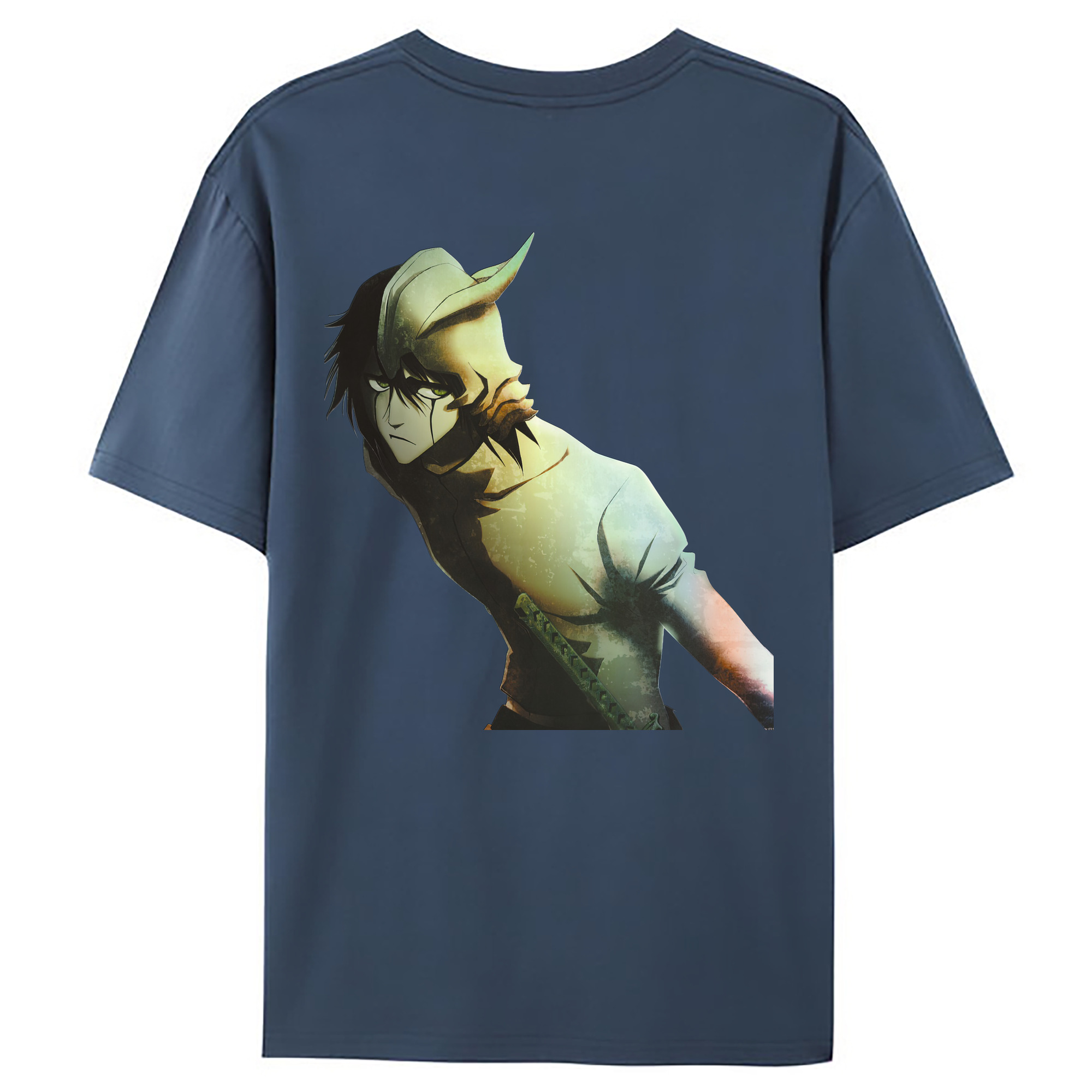 （画像用） ブリーチ ウルキオラ·シファー BLEACH Ulquiorra cifer 綿100％ メンズ半袖Tシャツ（バックプリント） 通気性