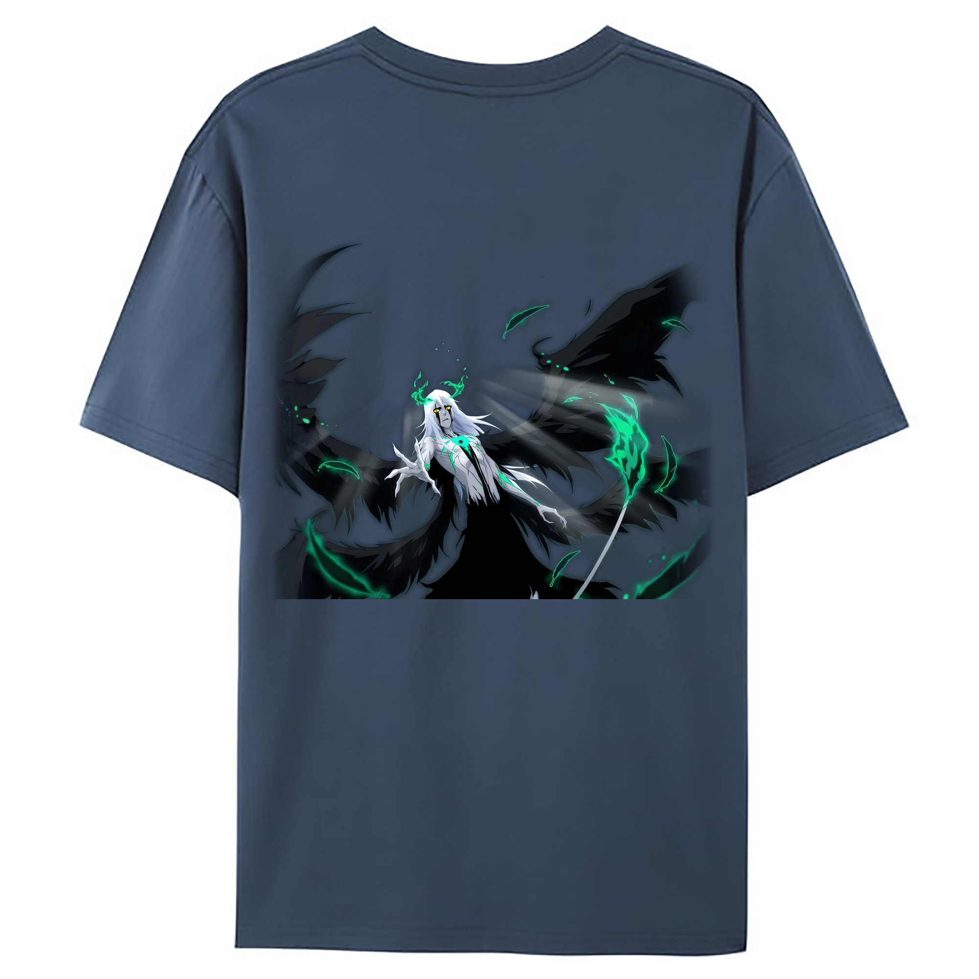 （画像用） ブリーチ ウルキオラ·シファー BLEACH Ulquiorra cifer 綿100％ メンズ半袖Tシャツ（バックプリント） 通気性