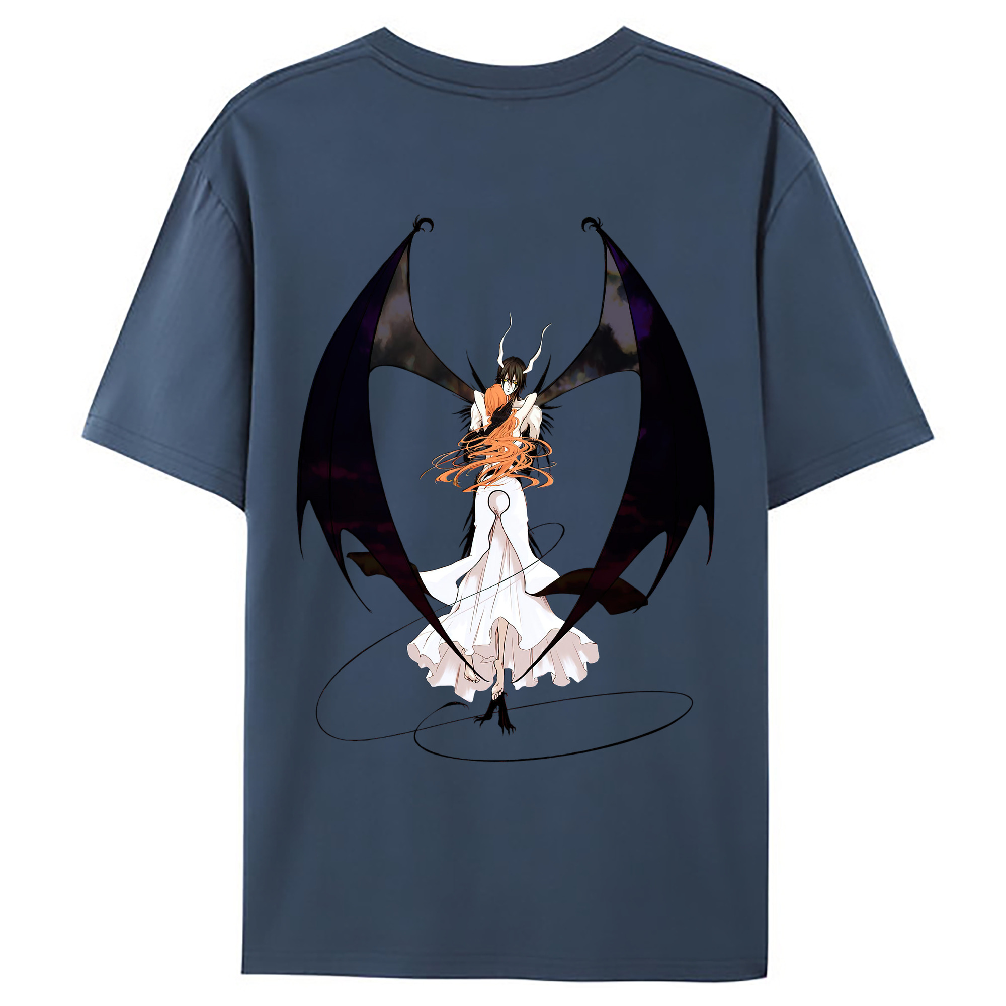 （画像用） ブリーチ ウルキオラ·シファー BLEACH Ulquiorra cifer 綿100％ メンズ半袖Tシャツ（バックプリント） 通気性