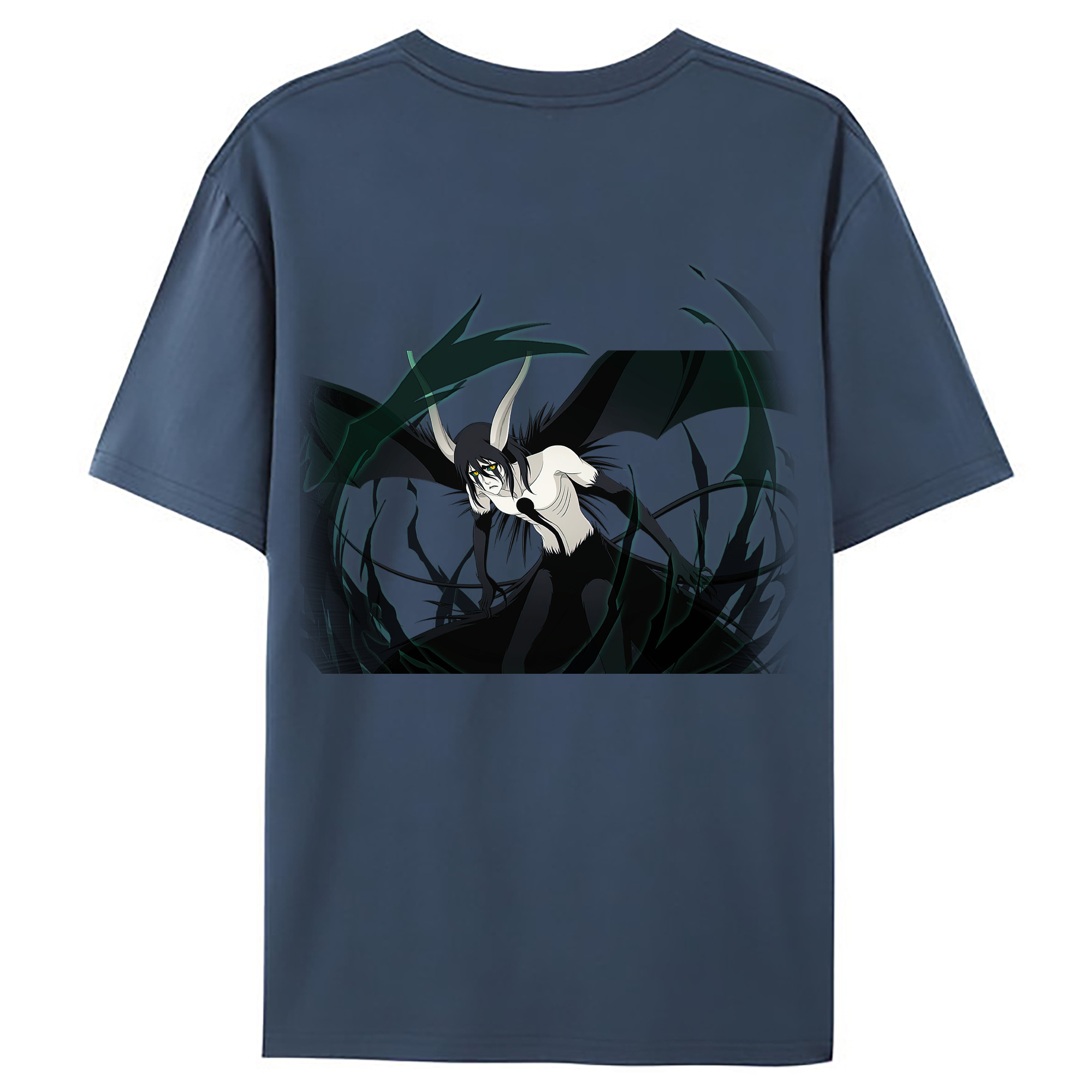 （画像用） ブリーチ ウルキオラ·シファー BLEACH Ulquiorra cifer 綿100％ メンズ半袖Tシャツ（バックプリント） 通気性