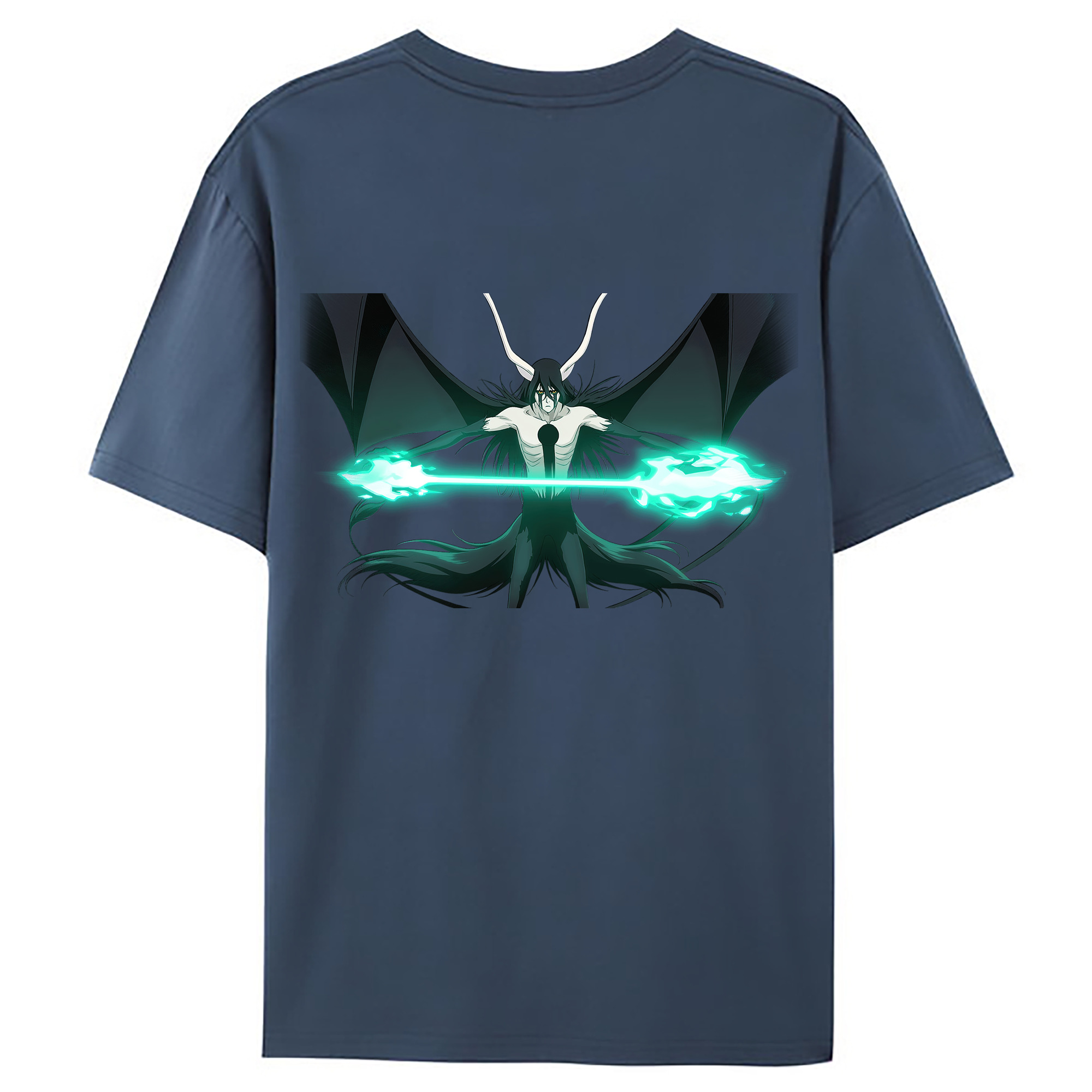 （画像用） ブリーチ ウルキオラ·シファー BLEACH Ulquiorra cifer 綿100％ メンズ半袖Tシャツ（バックプリント） 通気性