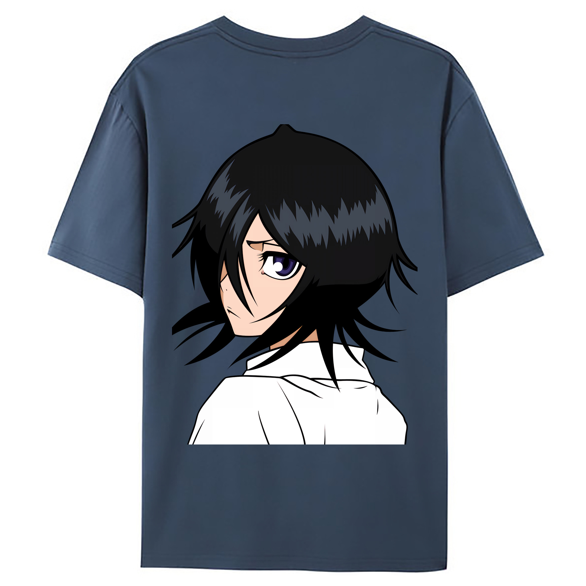 （画像用） ブリーチ 朽木ルキア BLEACH Kuchiki Rukia 綿100％ メンズ半袖Tシャツ（バックプリント） 通気性