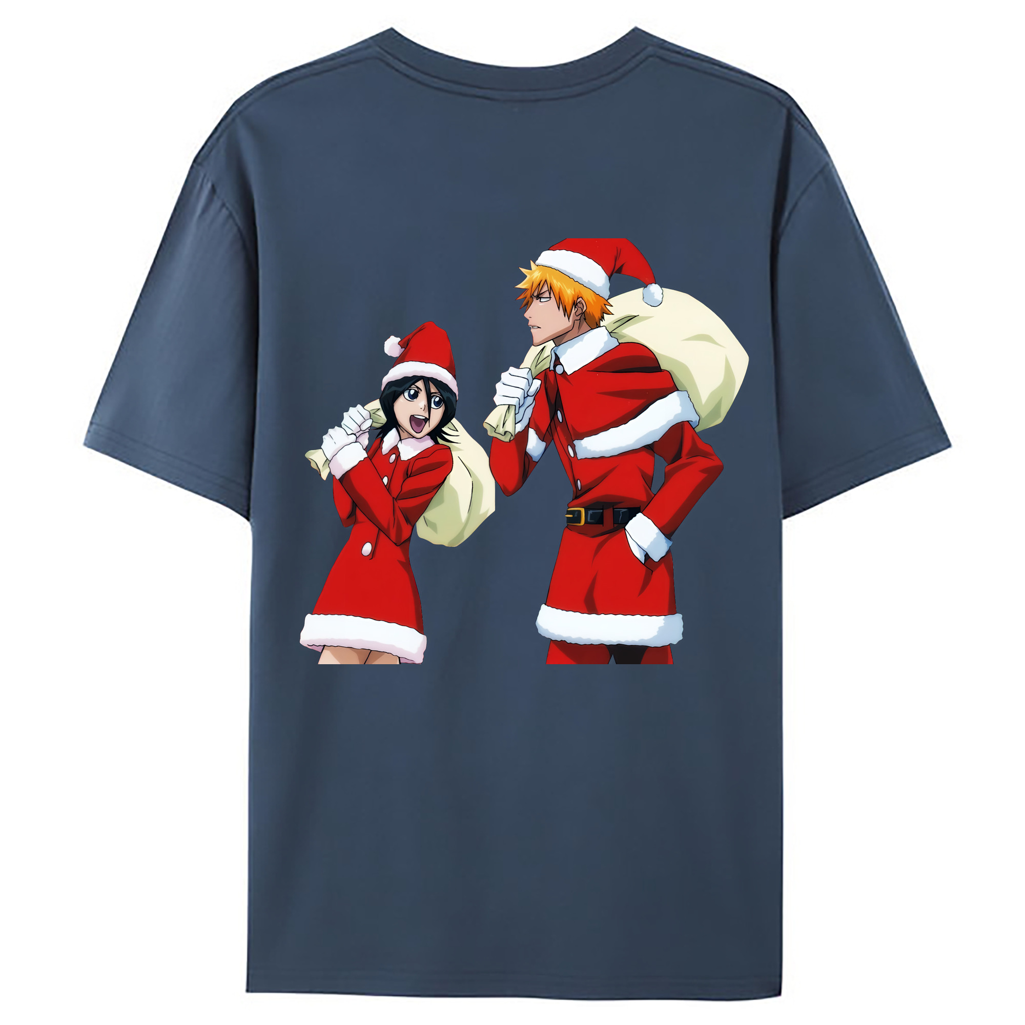 （画像用） ブリーチ 朽木ルキア BLEACH Kuchiki Rukia 綿100％ メンズ半袖Tシャツ（バックプリント） 通気性