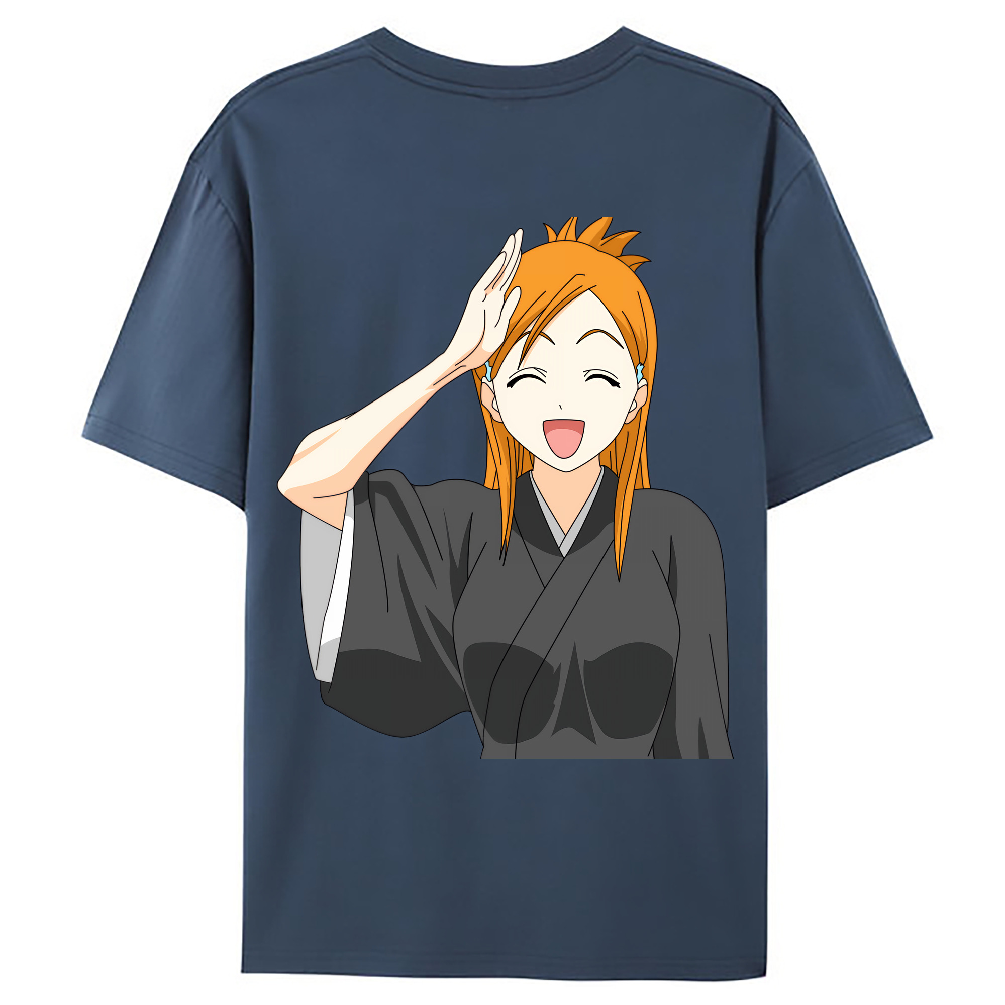 （画像用） ブリーチ 井上織姫（いのうえおりひめ） BLEACH Inoue Orihime 綿100％ メンズ半袖Tシャツ（バックプリント） 通気性