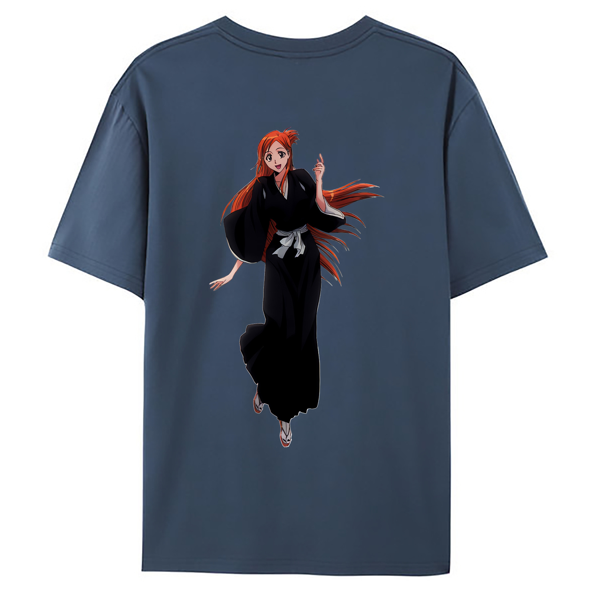 （画像用） ブリーチ 井上織姫（いのうえおりひめ） BLEACH Inoue Orihime 綿100％ メンズ半袖Tシャツ（バックプリント） 通気性